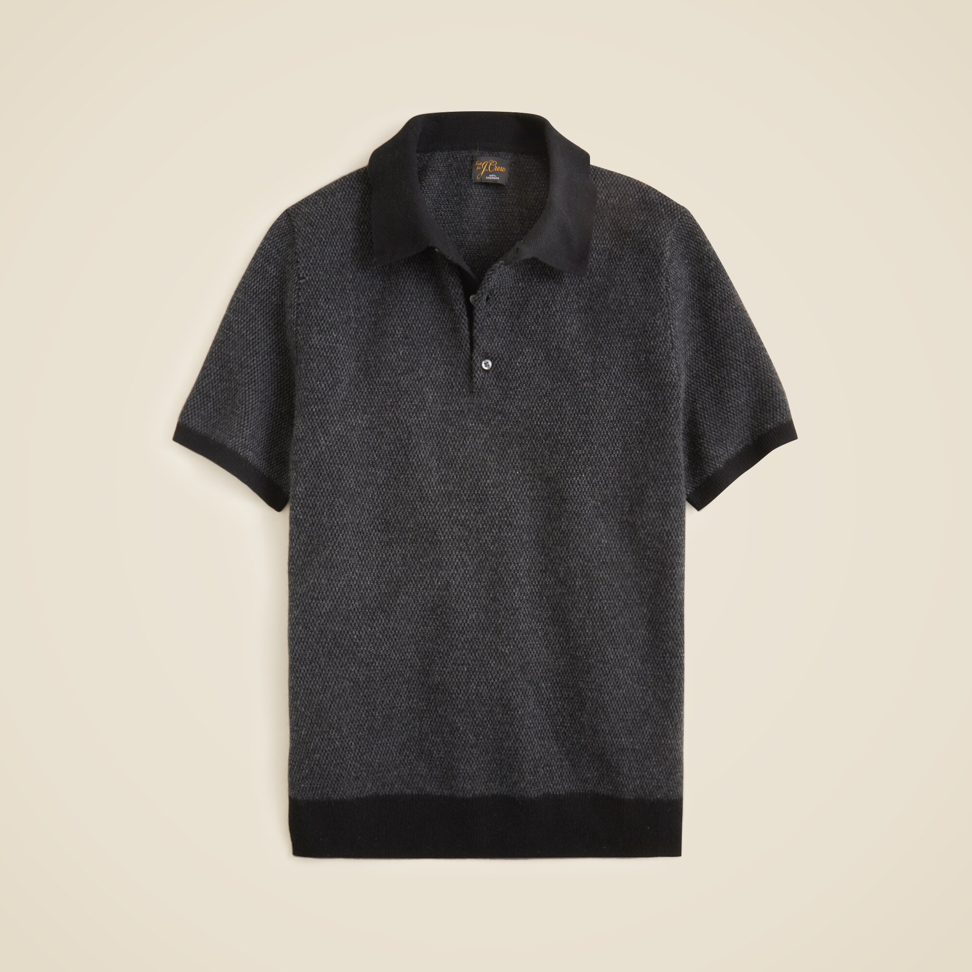Short-sleeve Cotton Seed-stitch Sweater-polo For Men | J.Crew