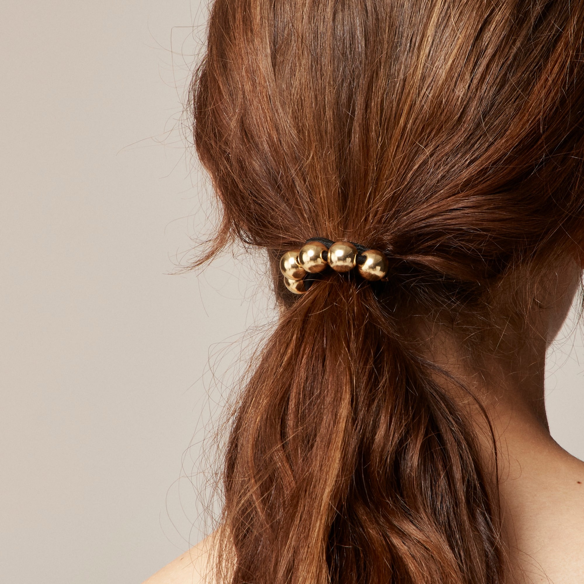  Bauble hair ties gold and pearl two-pack