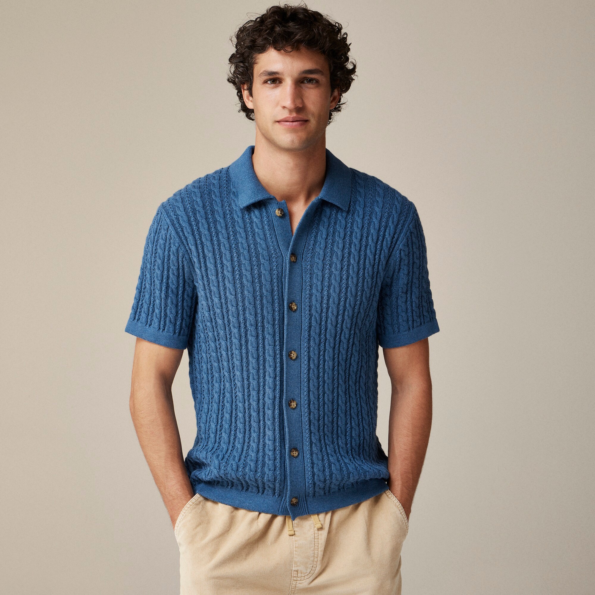 J crew cable knit sweater mens deals