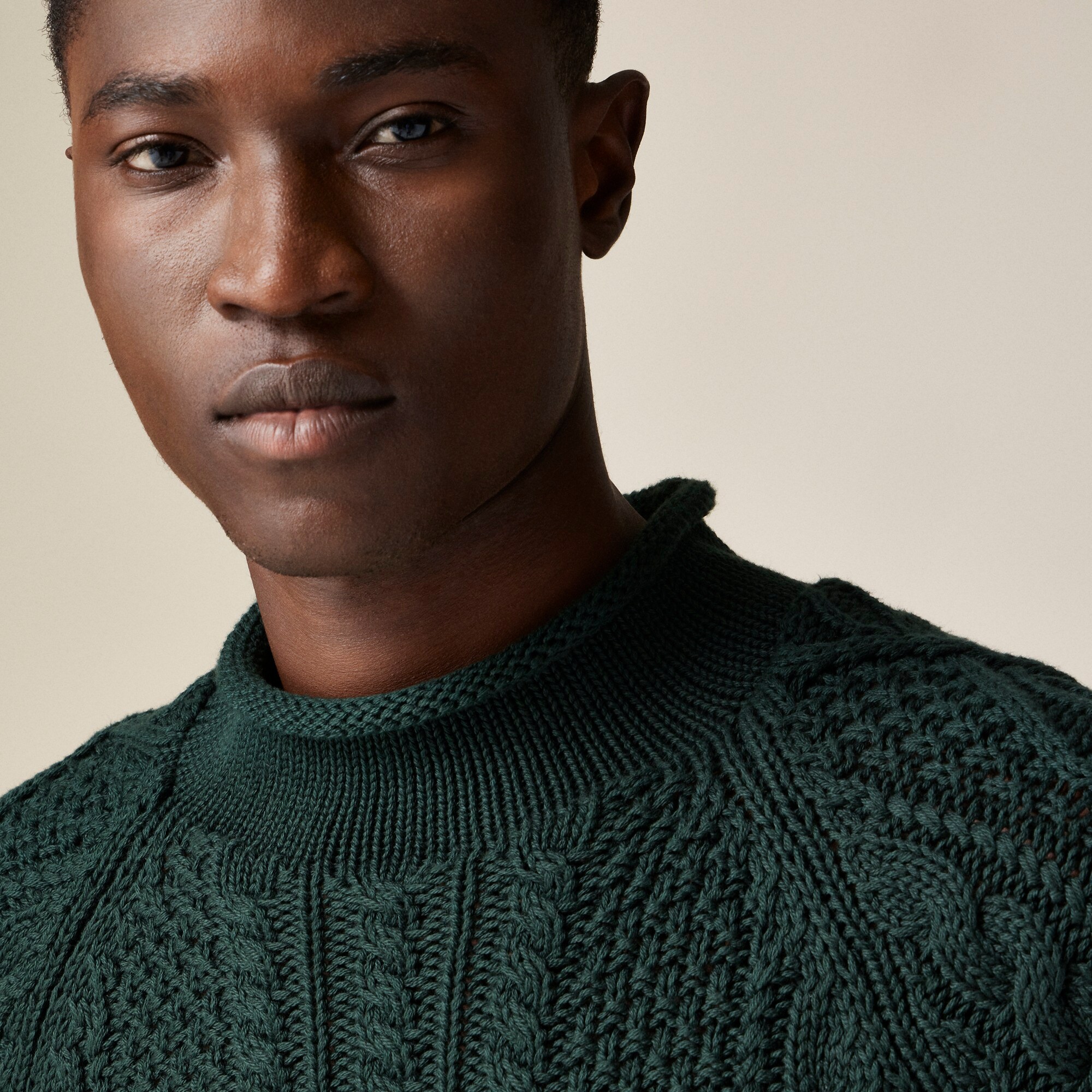 Cotton cable-knit Rollneck™ sweater