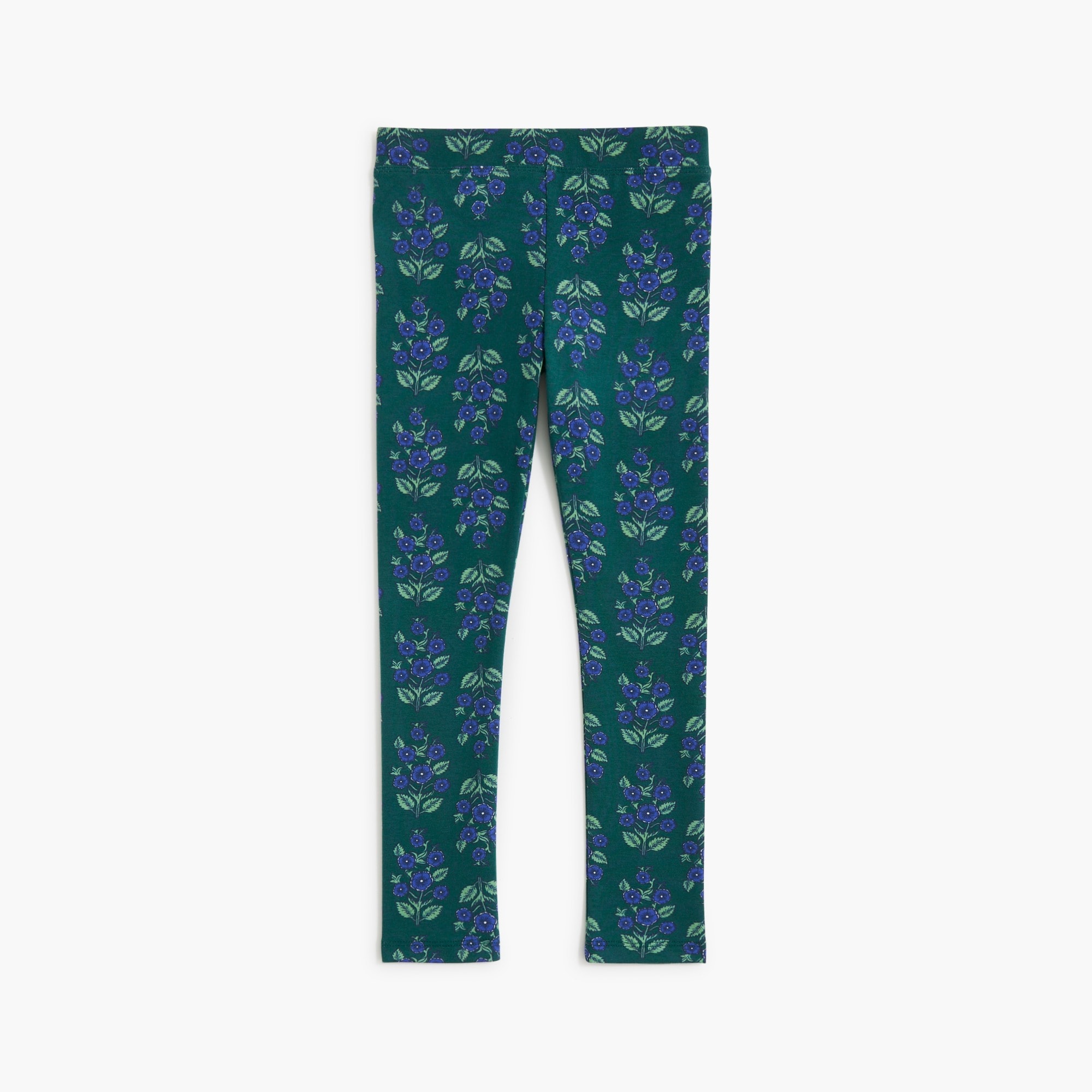 girls' floral block-print leggings for girls