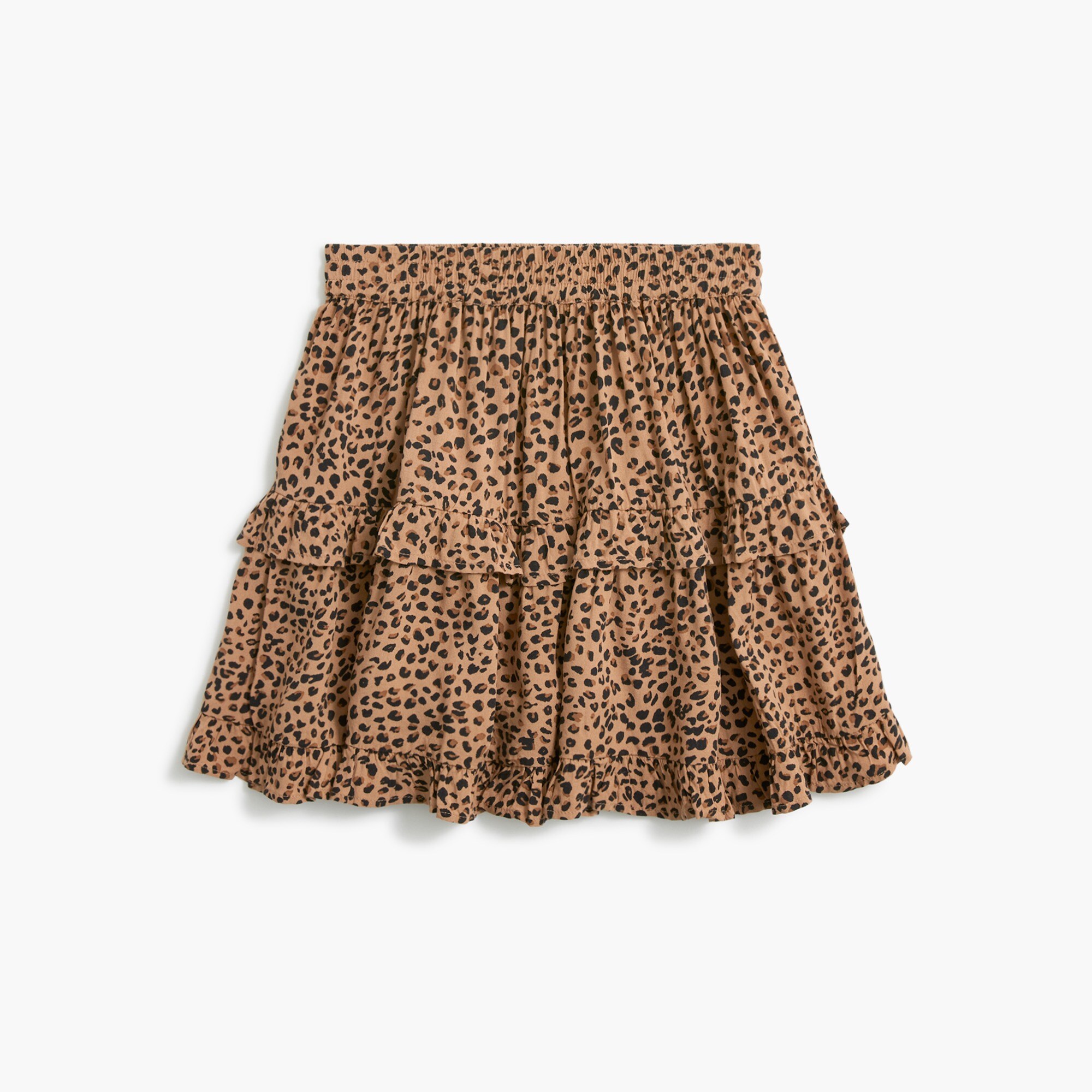 girls' leopard tiered skirt for girls