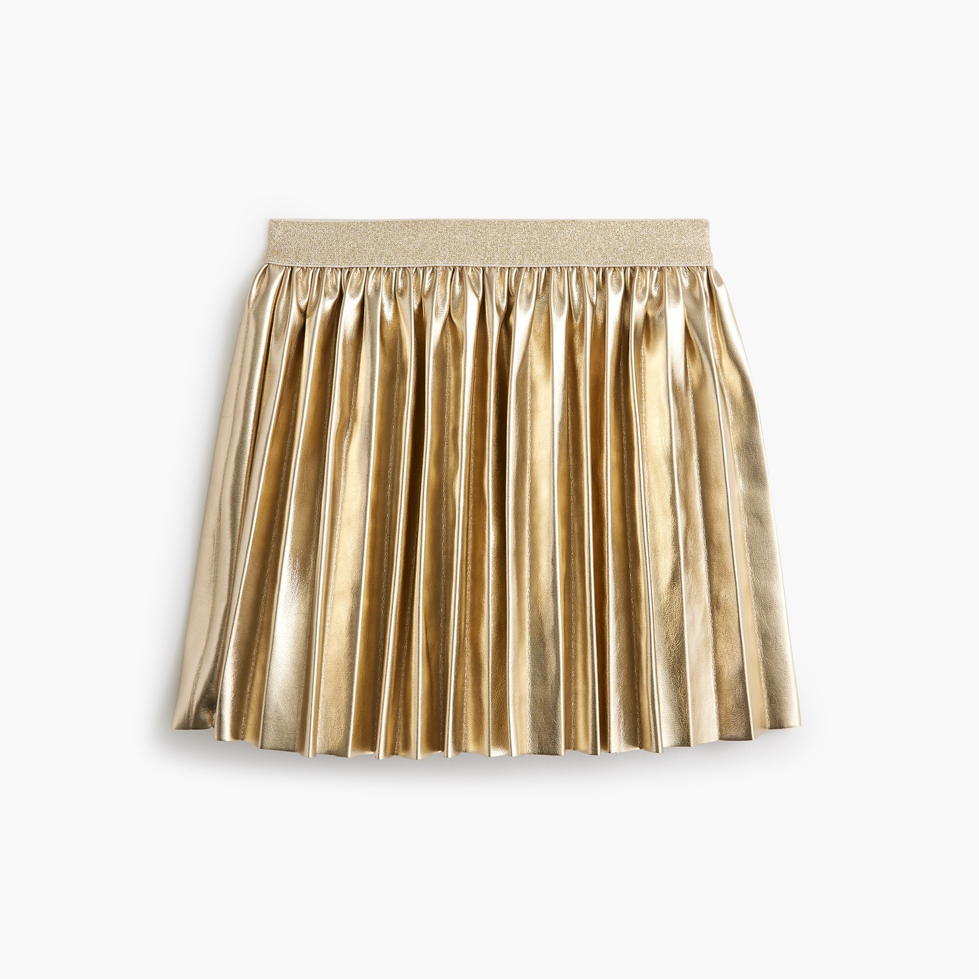  Girls' faux-leather pleated skirt