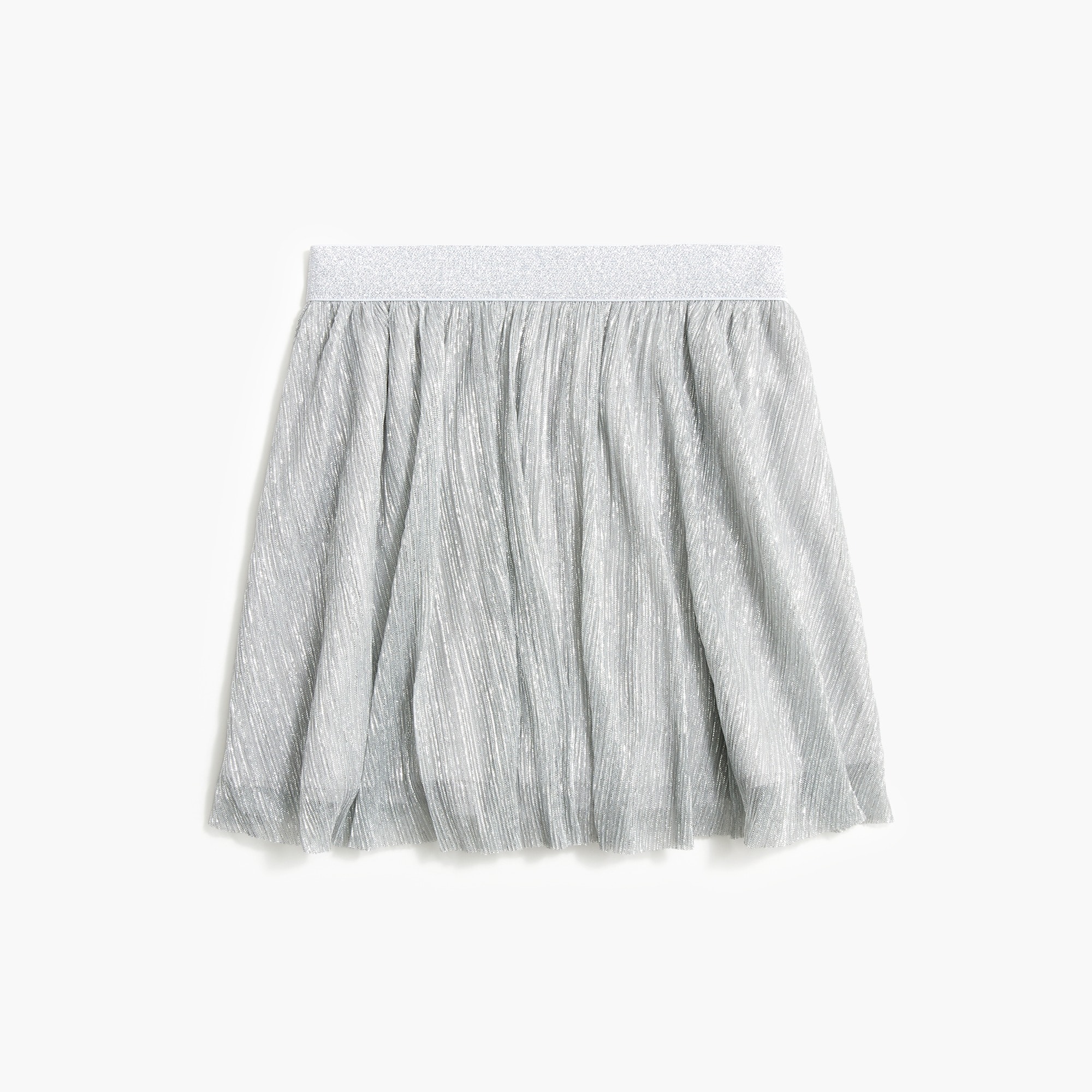 Girls' silver shimmer skirt