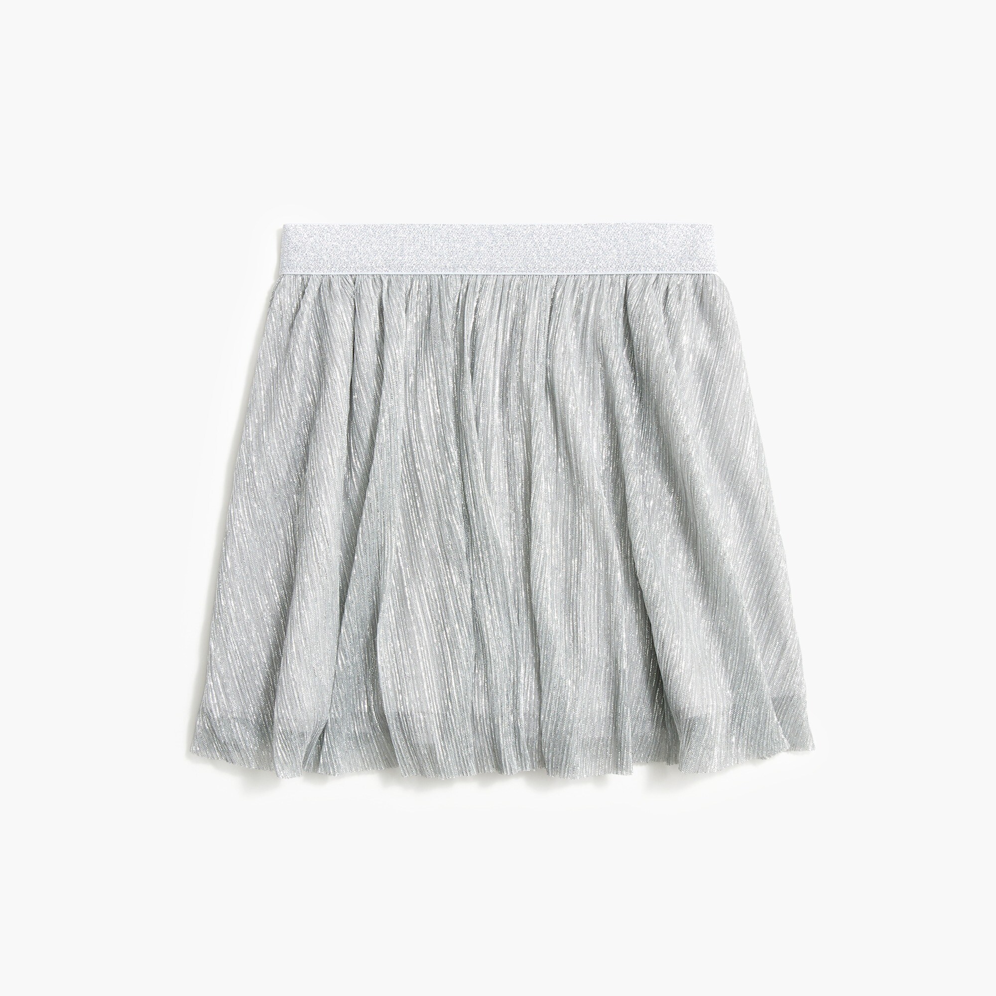 girls' silver shimmer skirt for girls