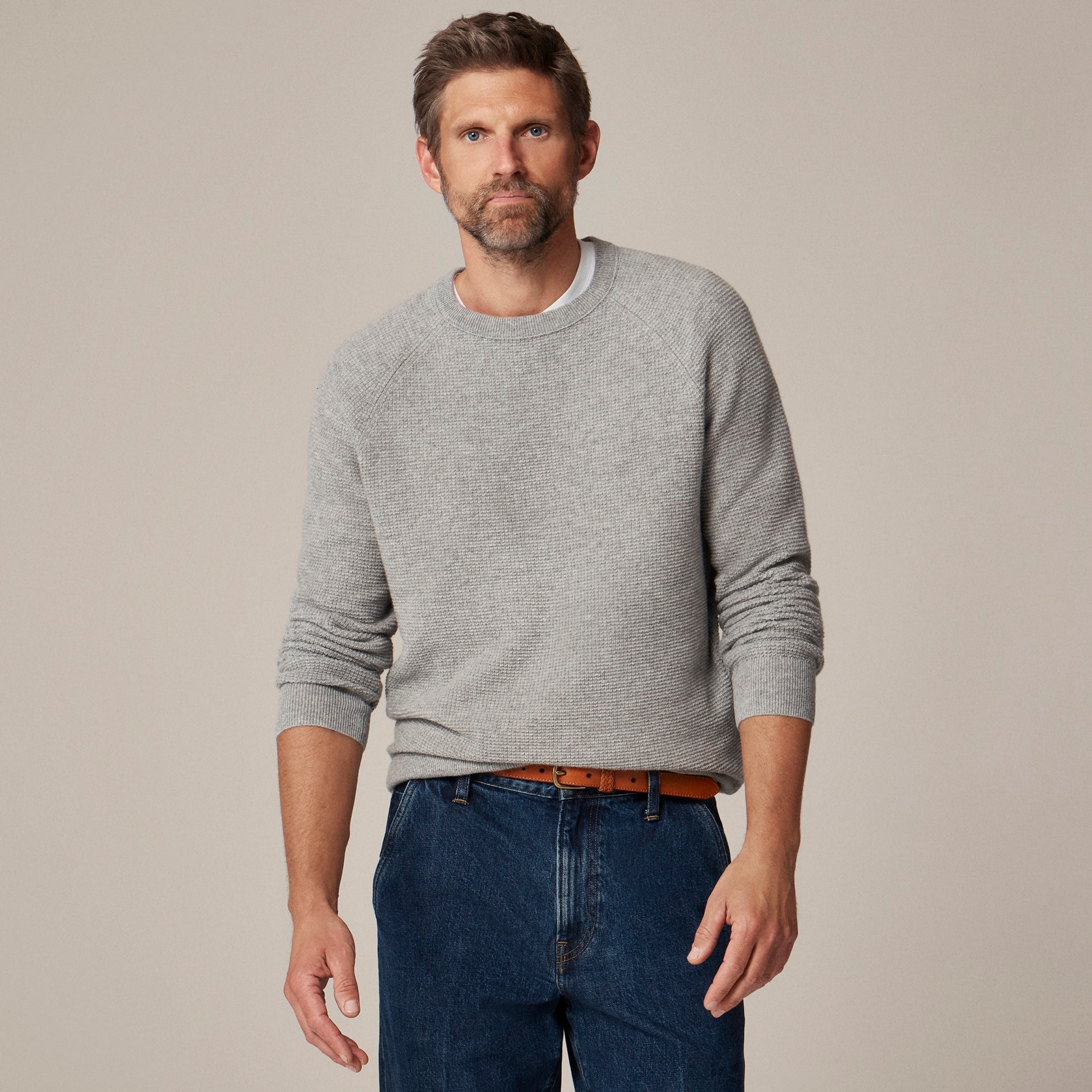  Cashmere waffle sweater