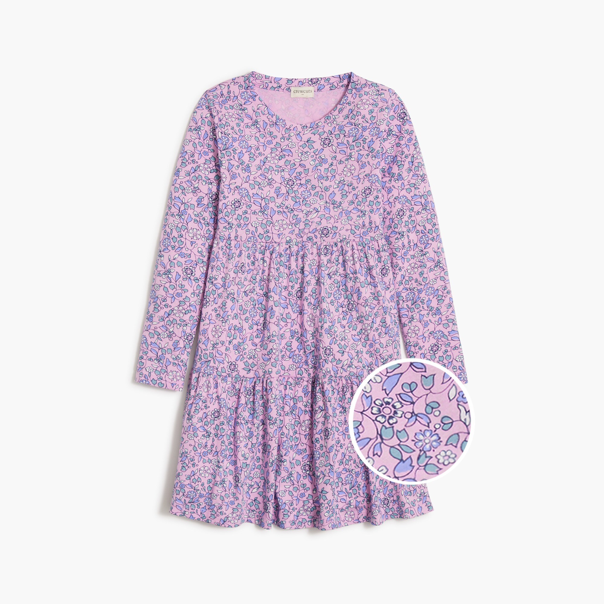 girls' long-sleeve floral dress for girls