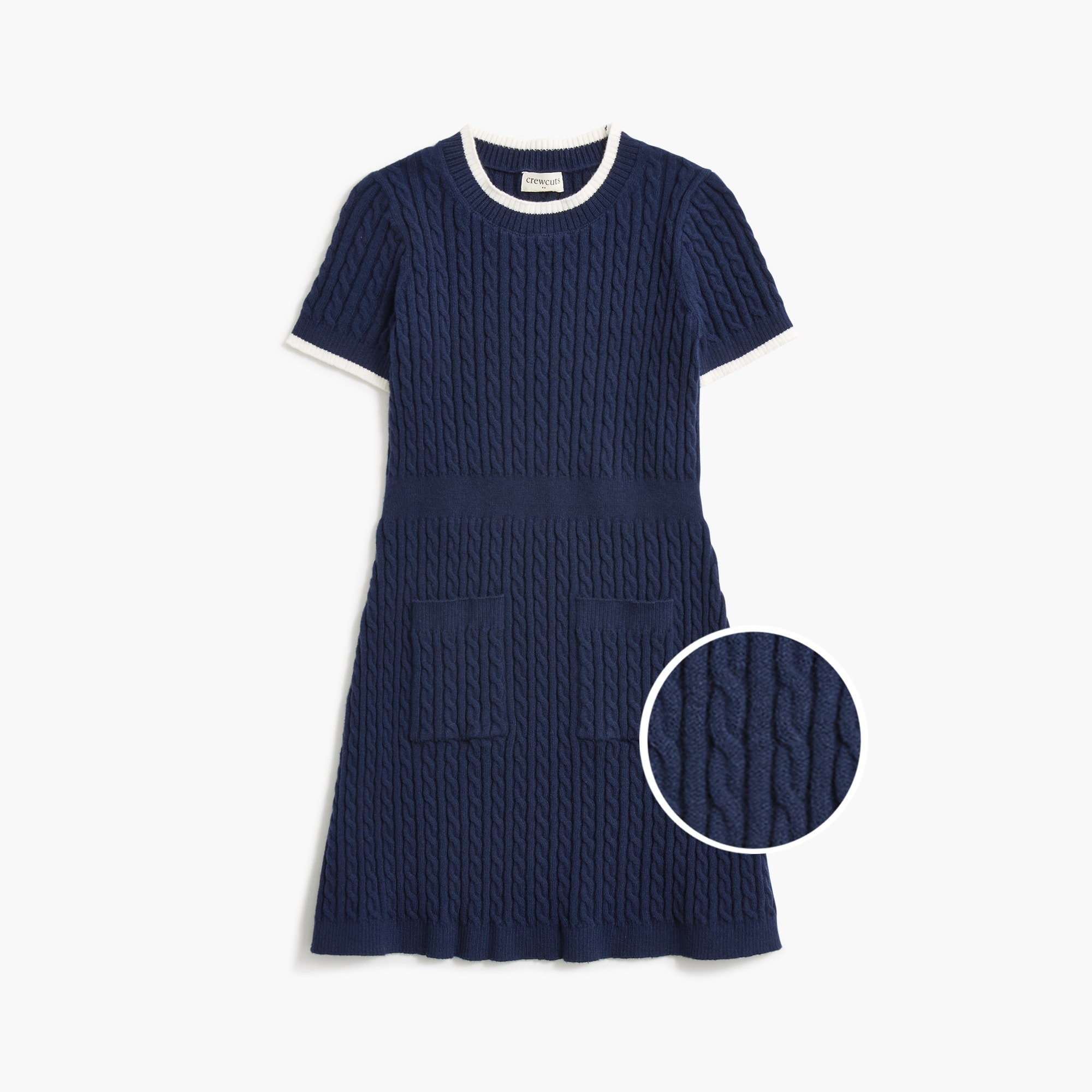 Girls' cable-knit sweater-dress