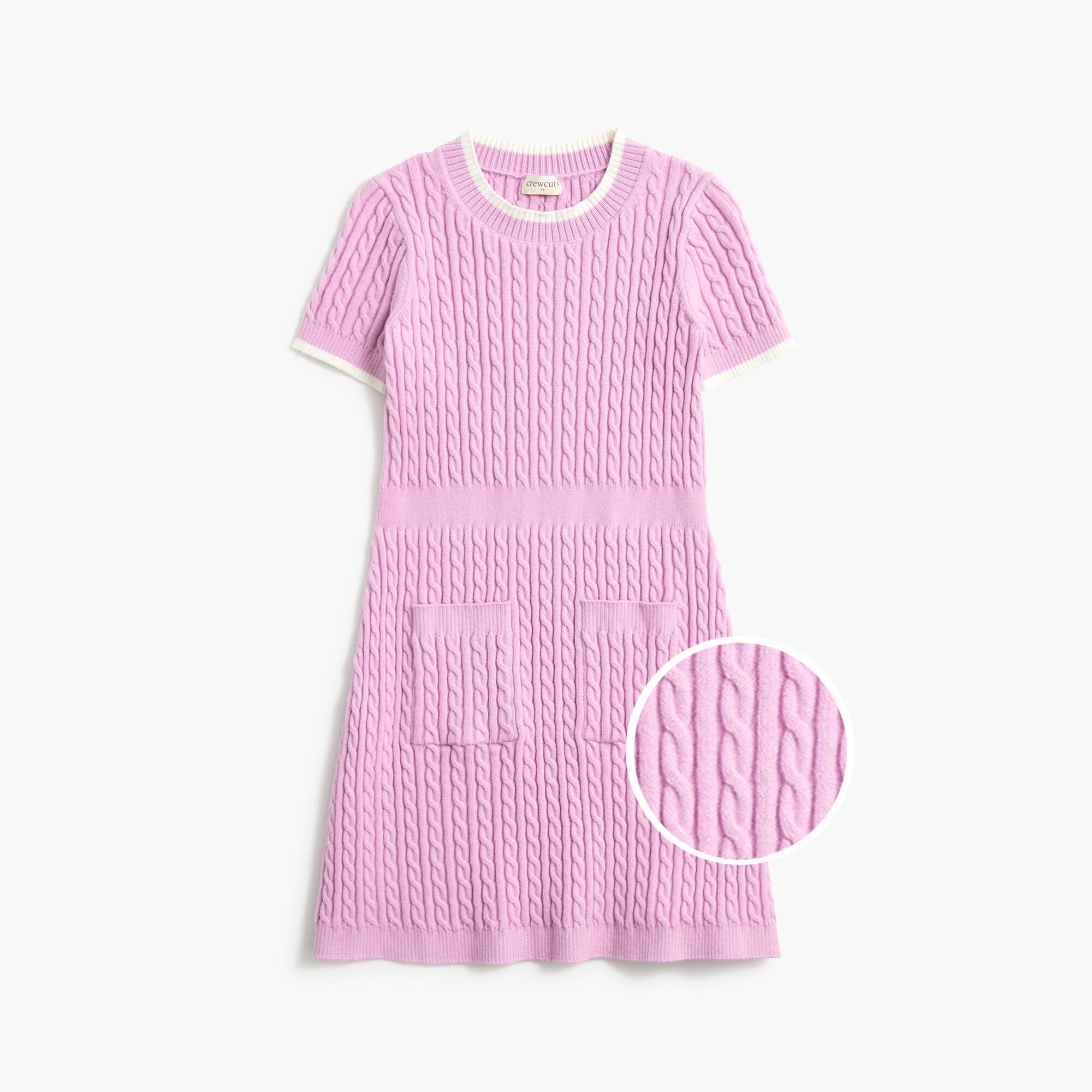 Girls' cable-knit sweater-dress