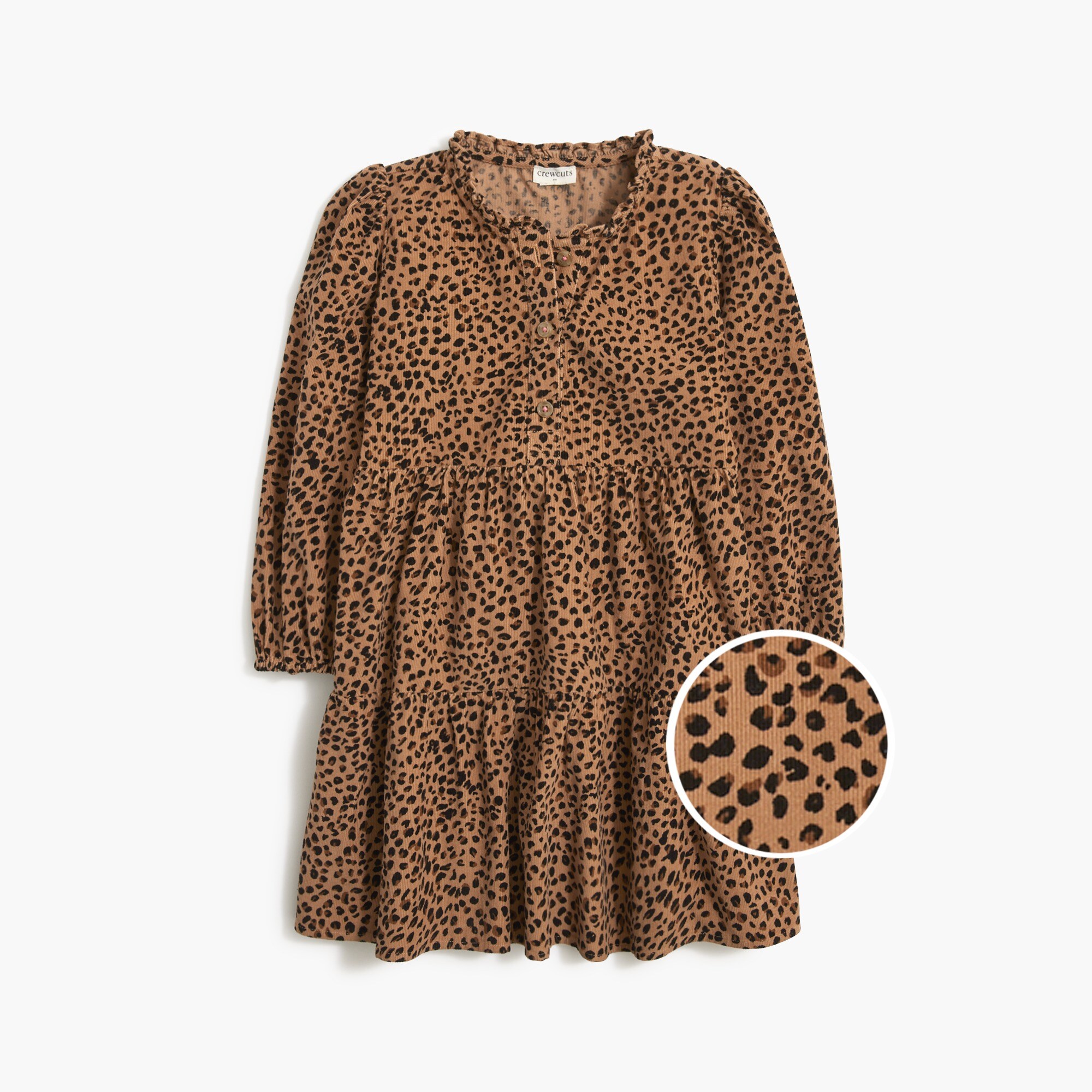 girls' leopard corduroy dress for girls