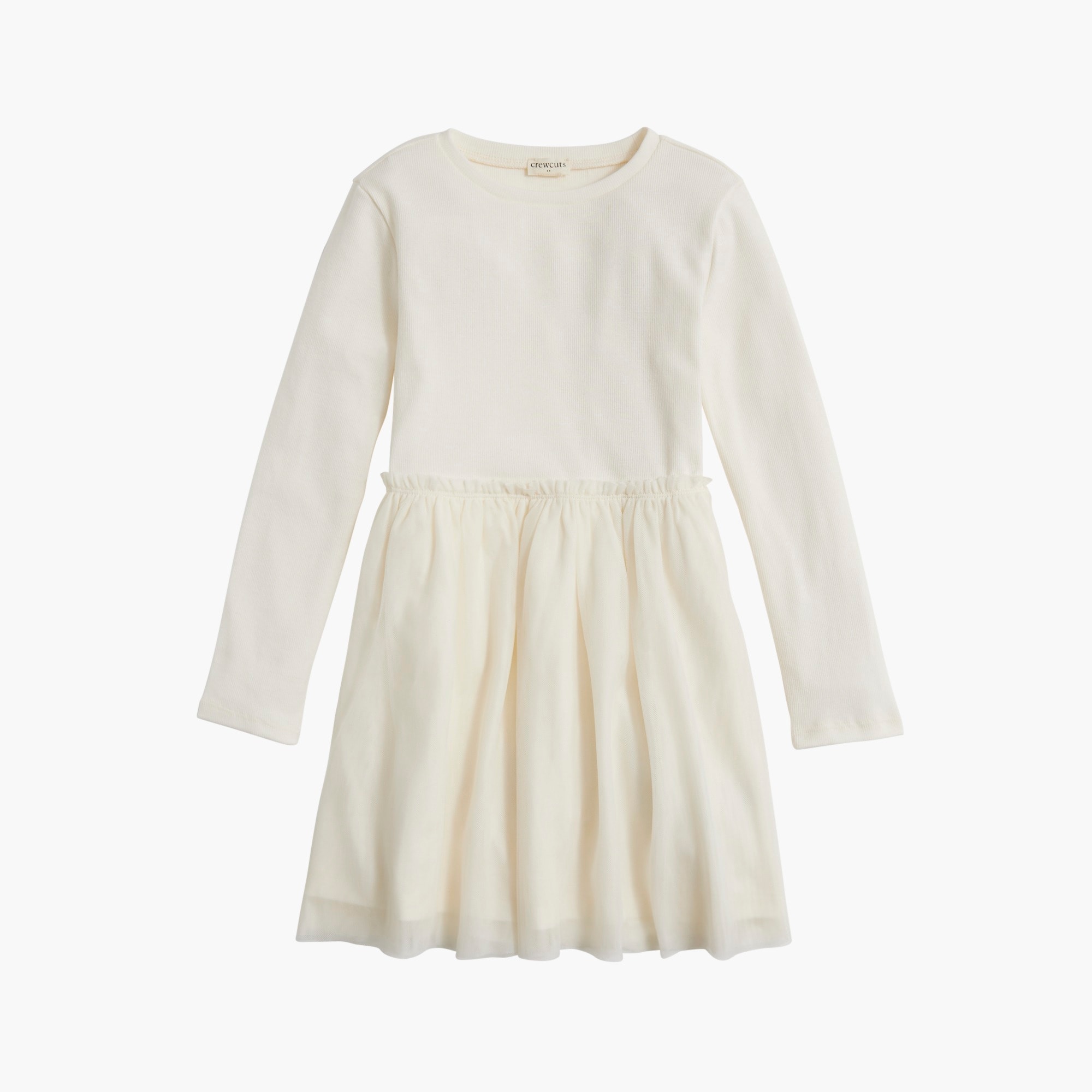 Girls' mixed-media tulle dress