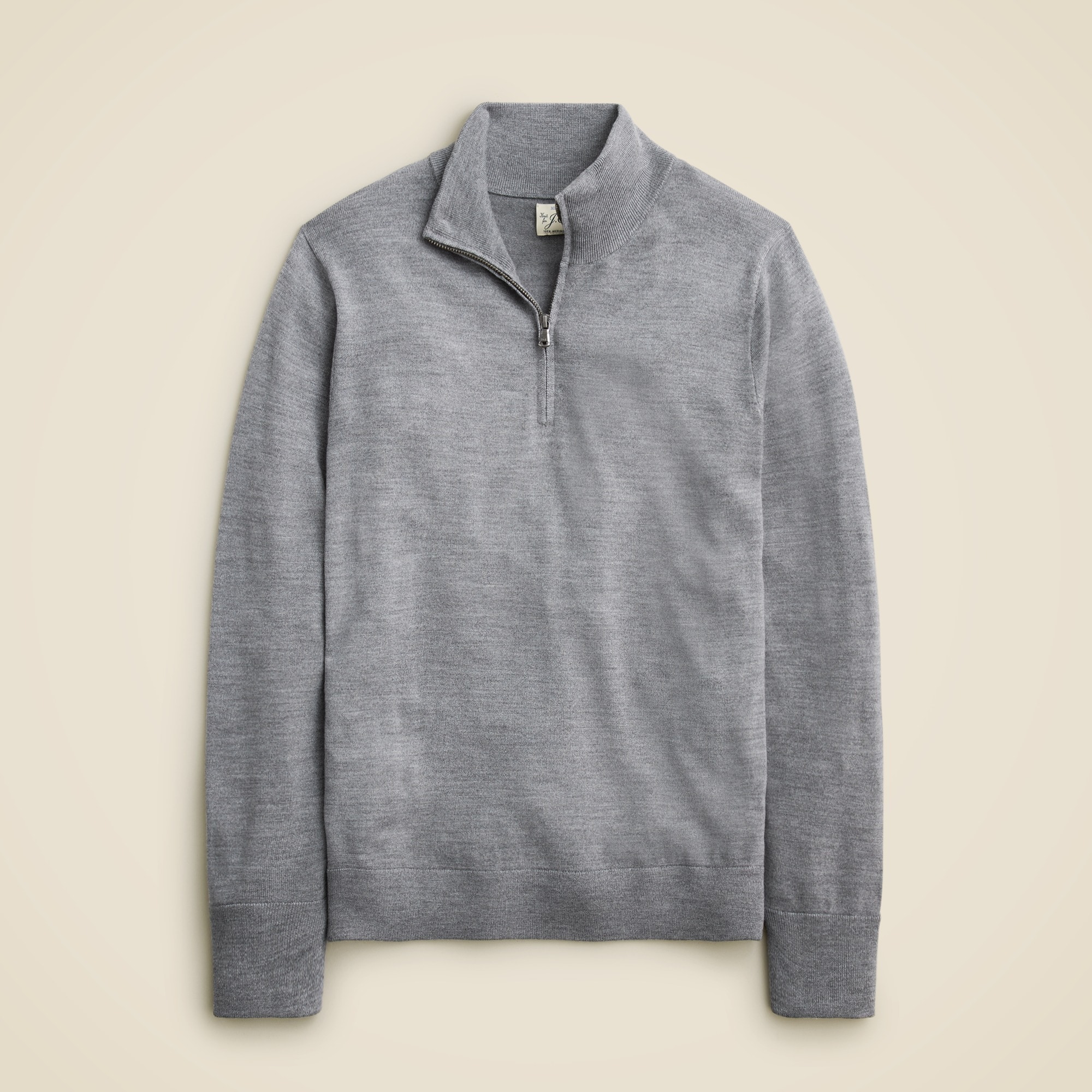 mens Merino wool half-zip sweater