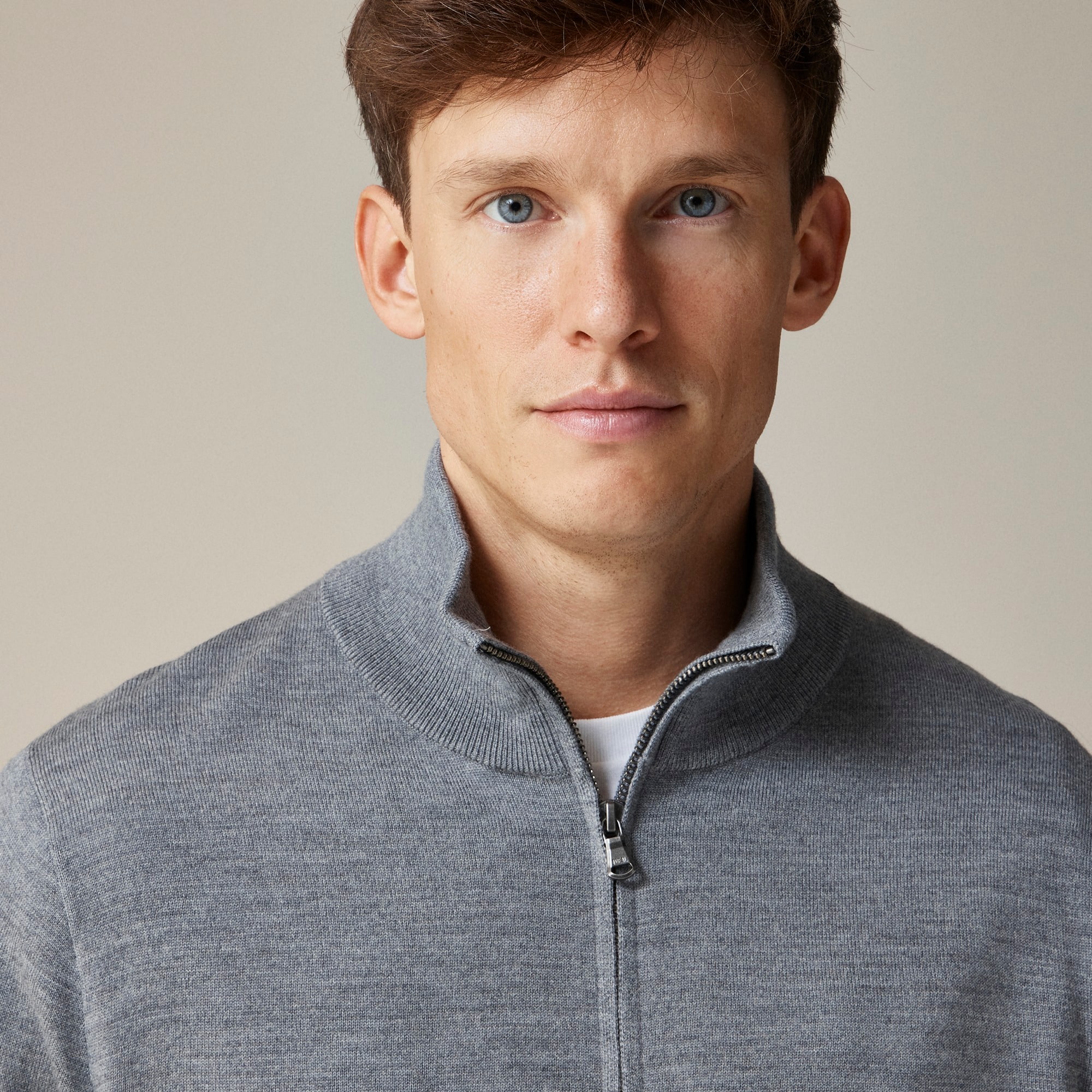 Merino wool half-zip sweater