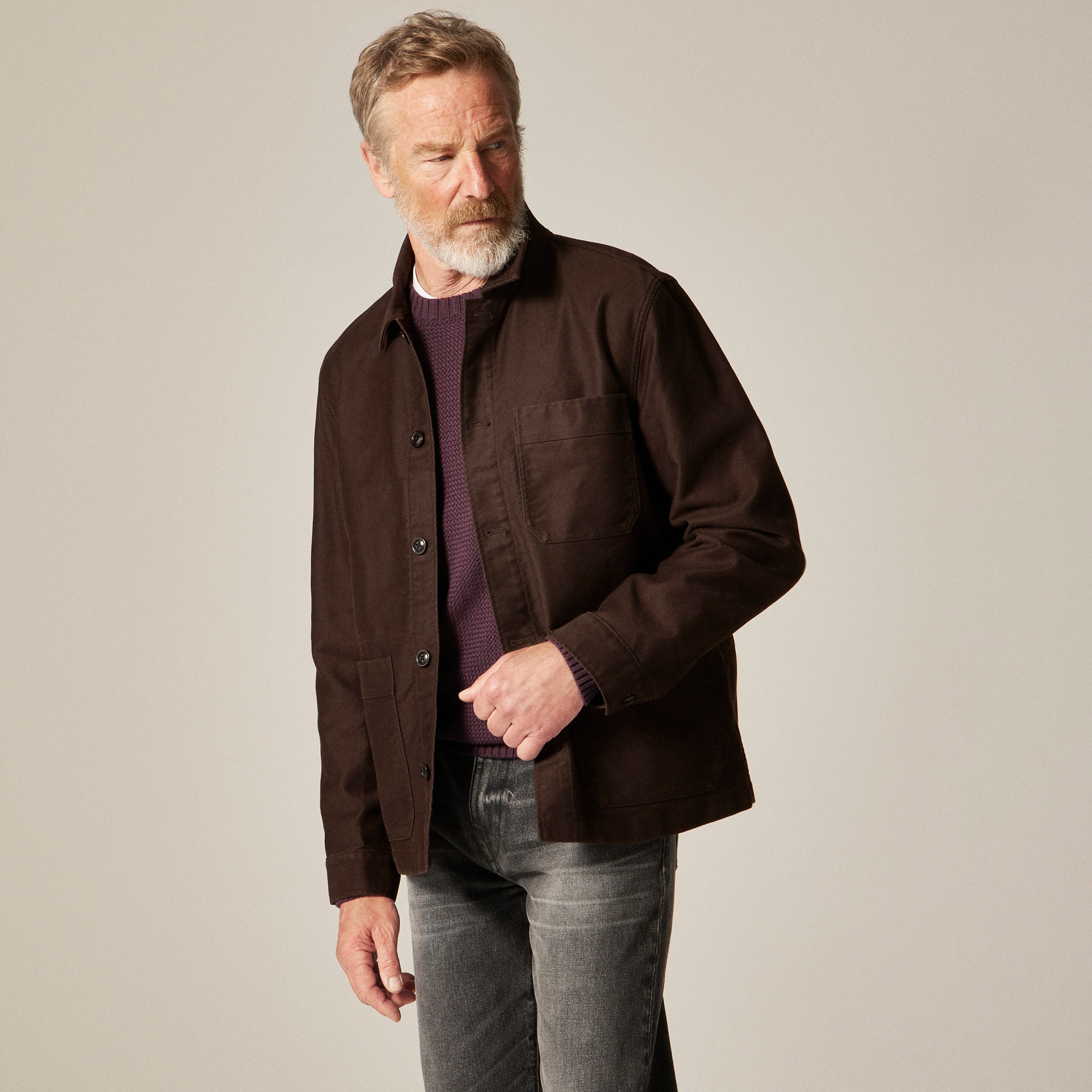  Cotton moleskin chore jacket
