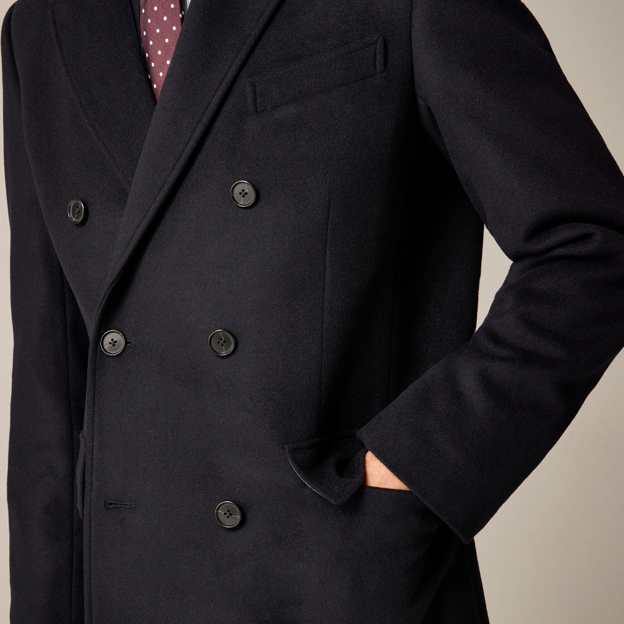Rivington double-breasted topcoat in wool blend