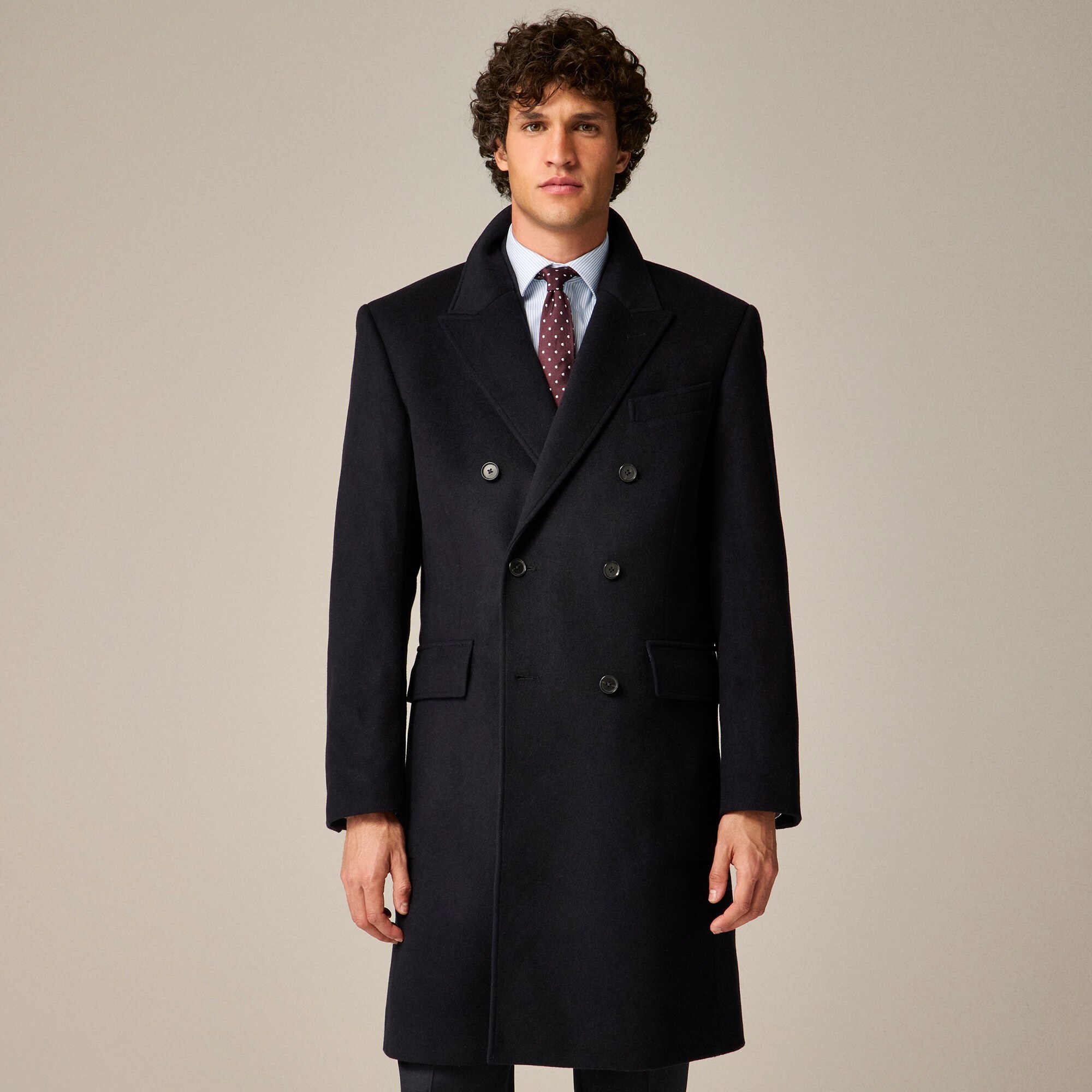 Rivington double-breasted topcoat in wool blend