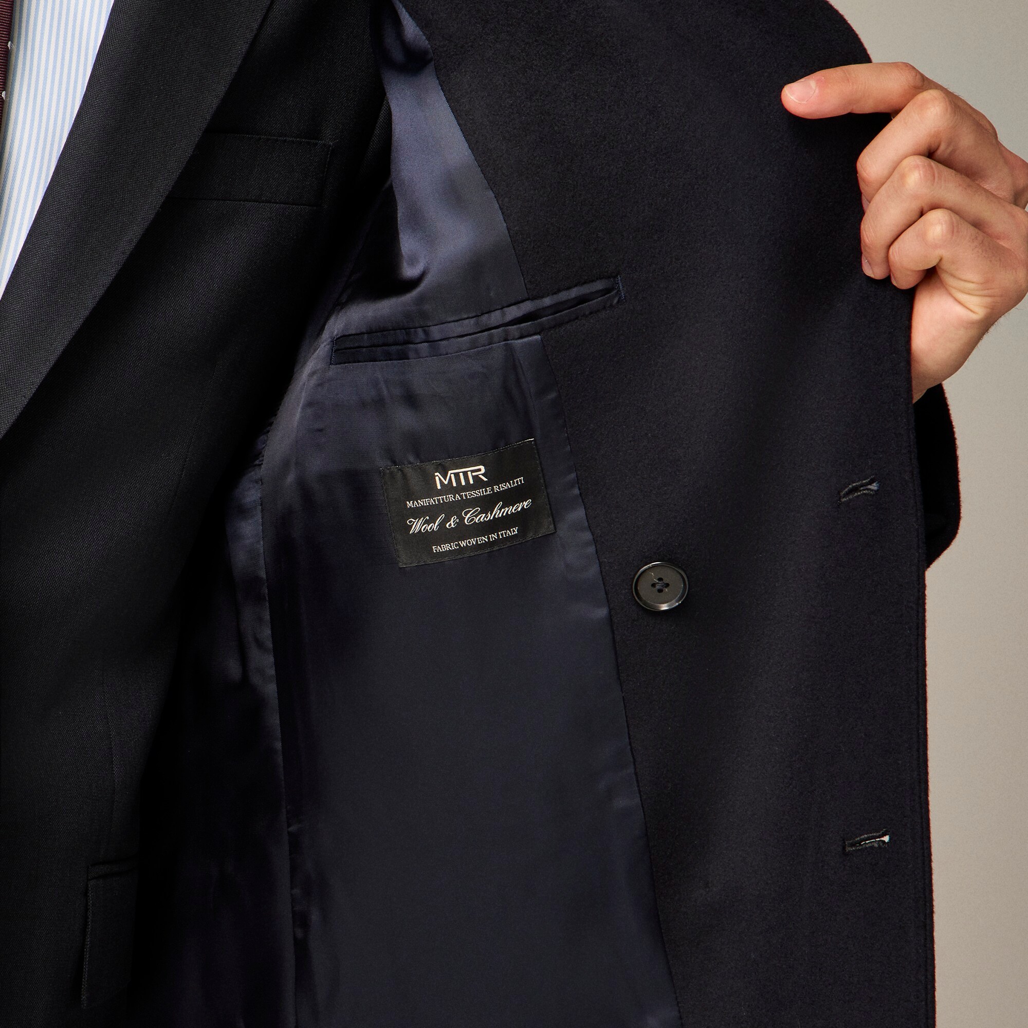 Rivington double-breasted topcoat in wool blend
