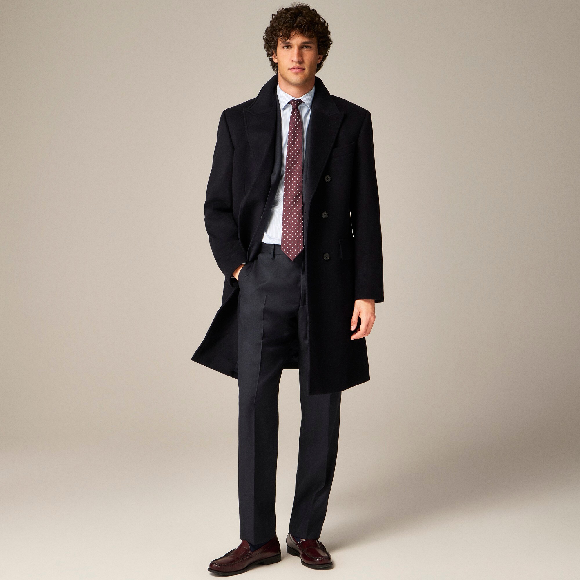 Rivington double-breasted topcoat in wool blend
