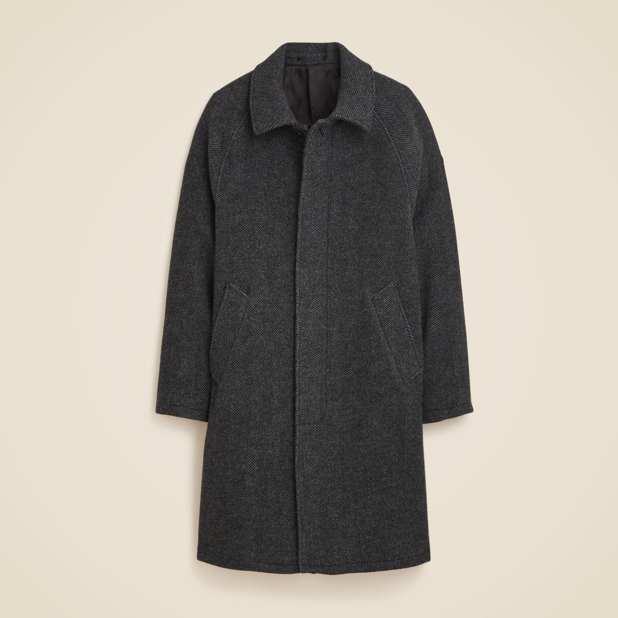 Rivington Car Coat In Wool-blend Herringbone For Men | J.Crew