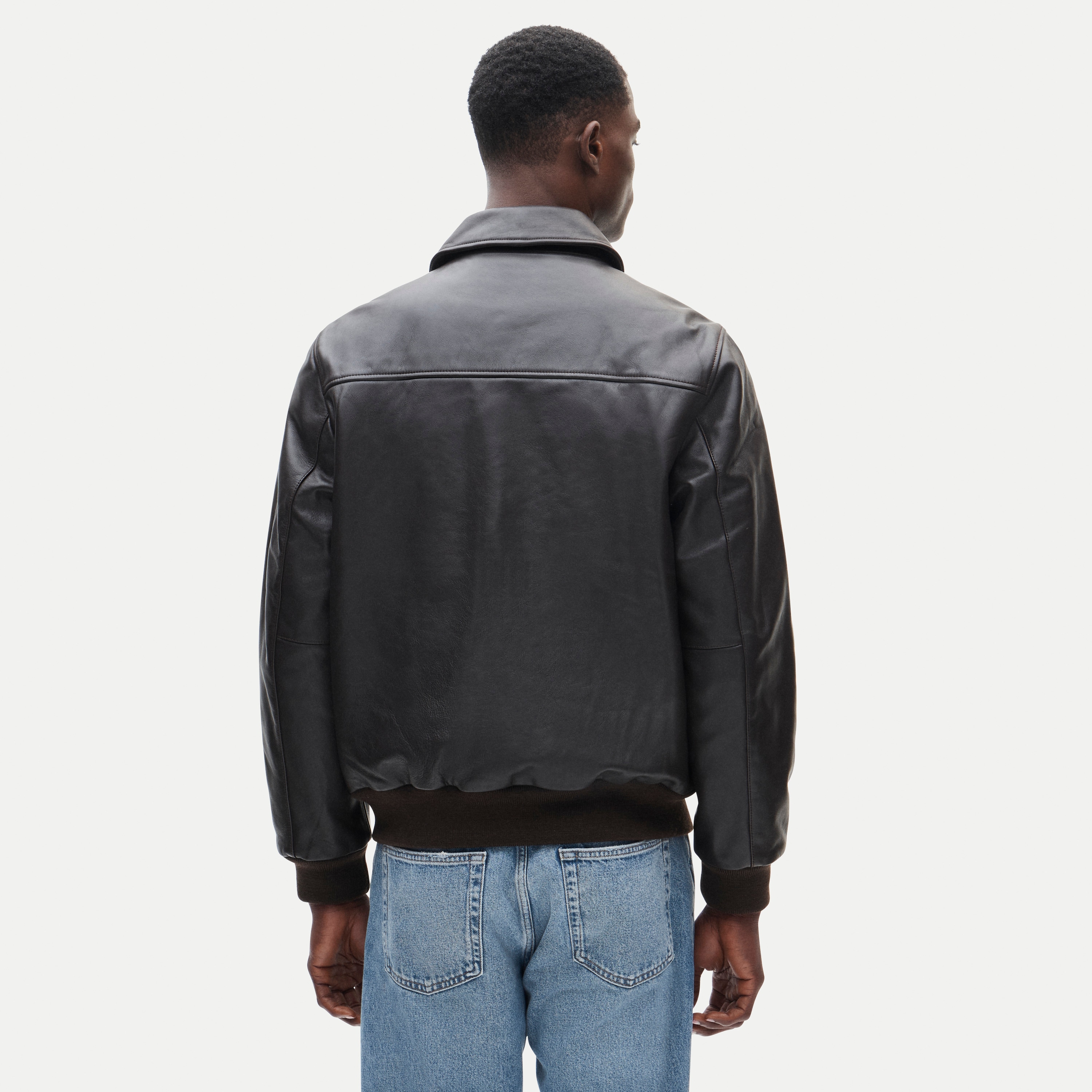 Flight Jacket In Italian Leather For Men | J.Crew