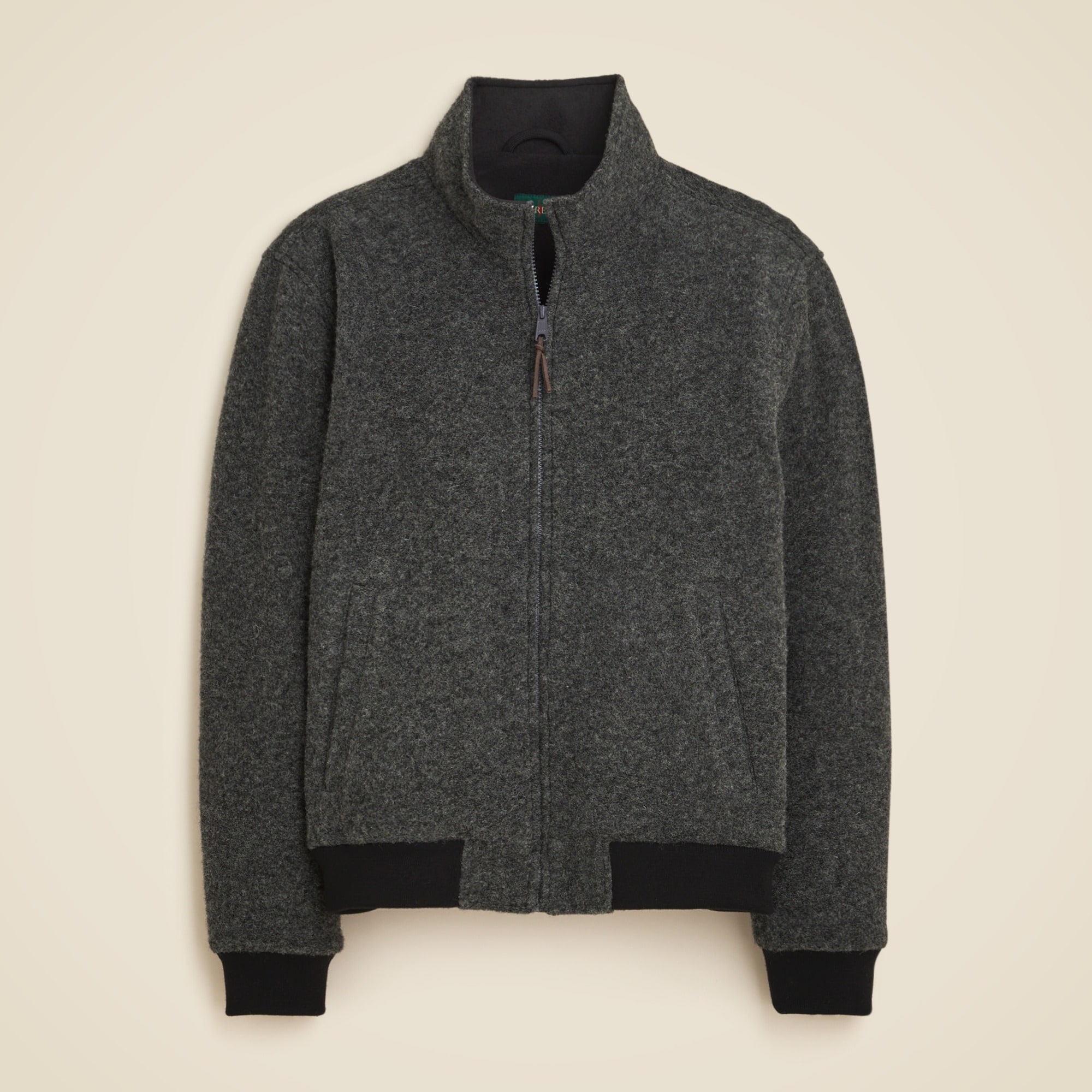 Wool-blend fleece jacket