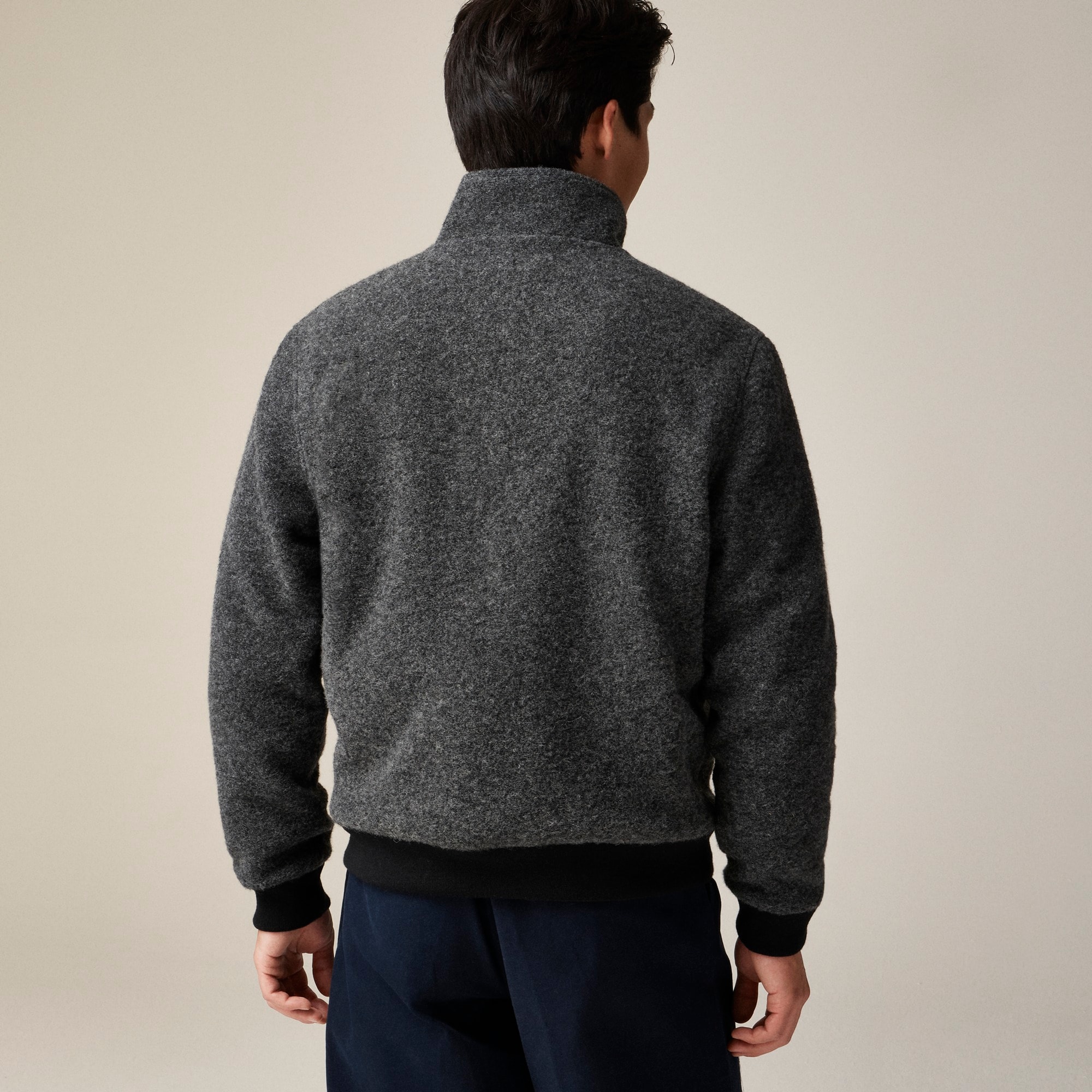 Wool-blend fleece jacket