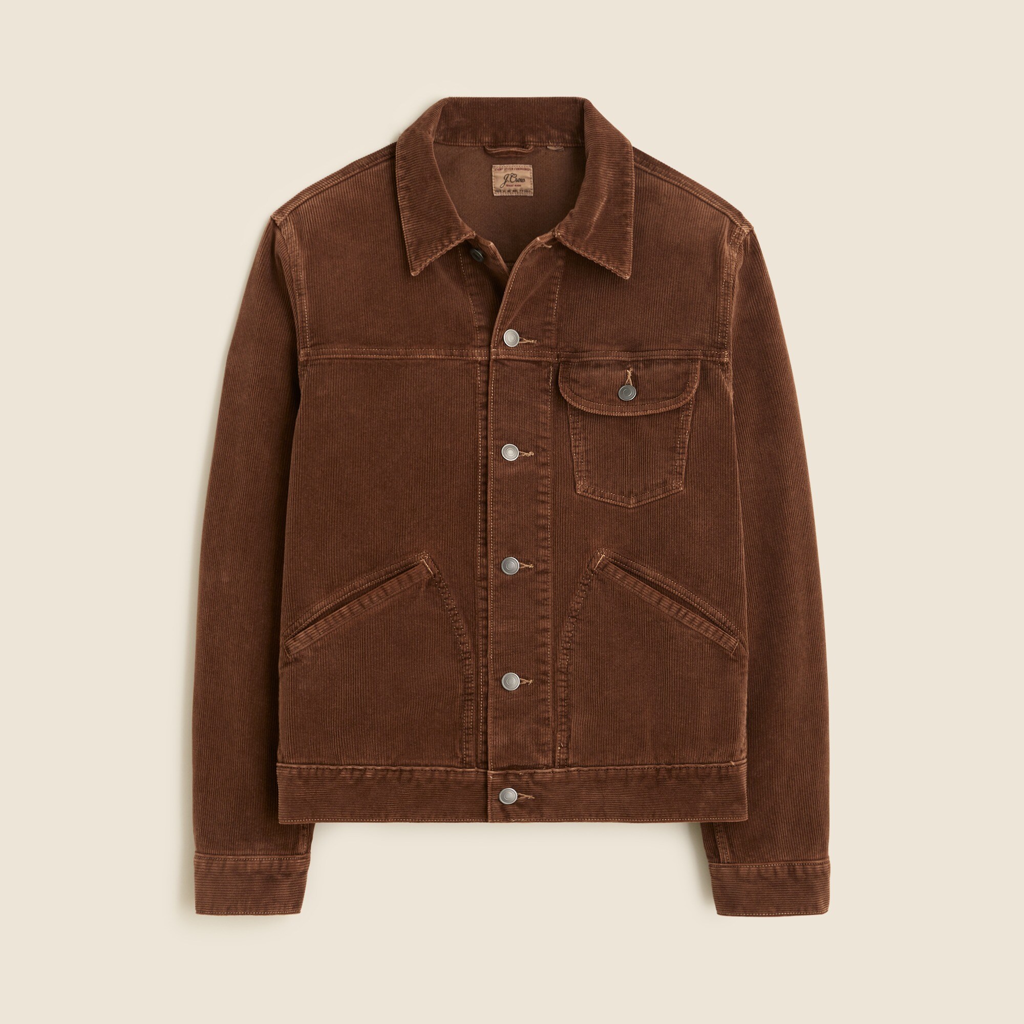 J Crew Mens Corduroy Fleece Lined Jacket Sherpa Lined Canvas