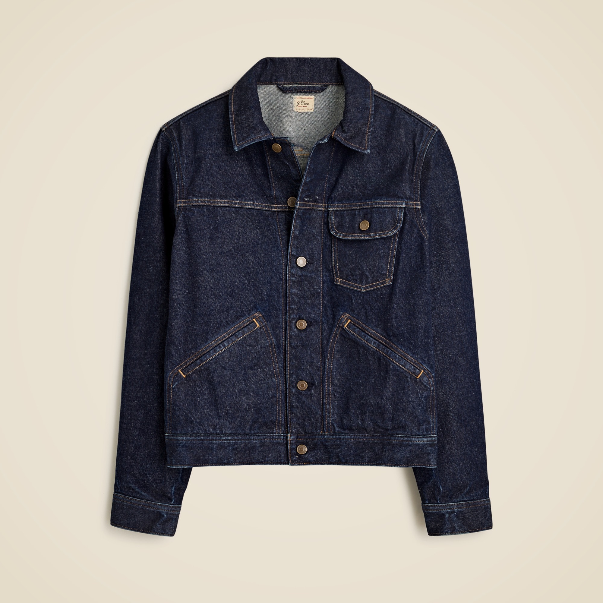 Trucker Jacket In Selvedge Japanese Denim For Men | J.Crew