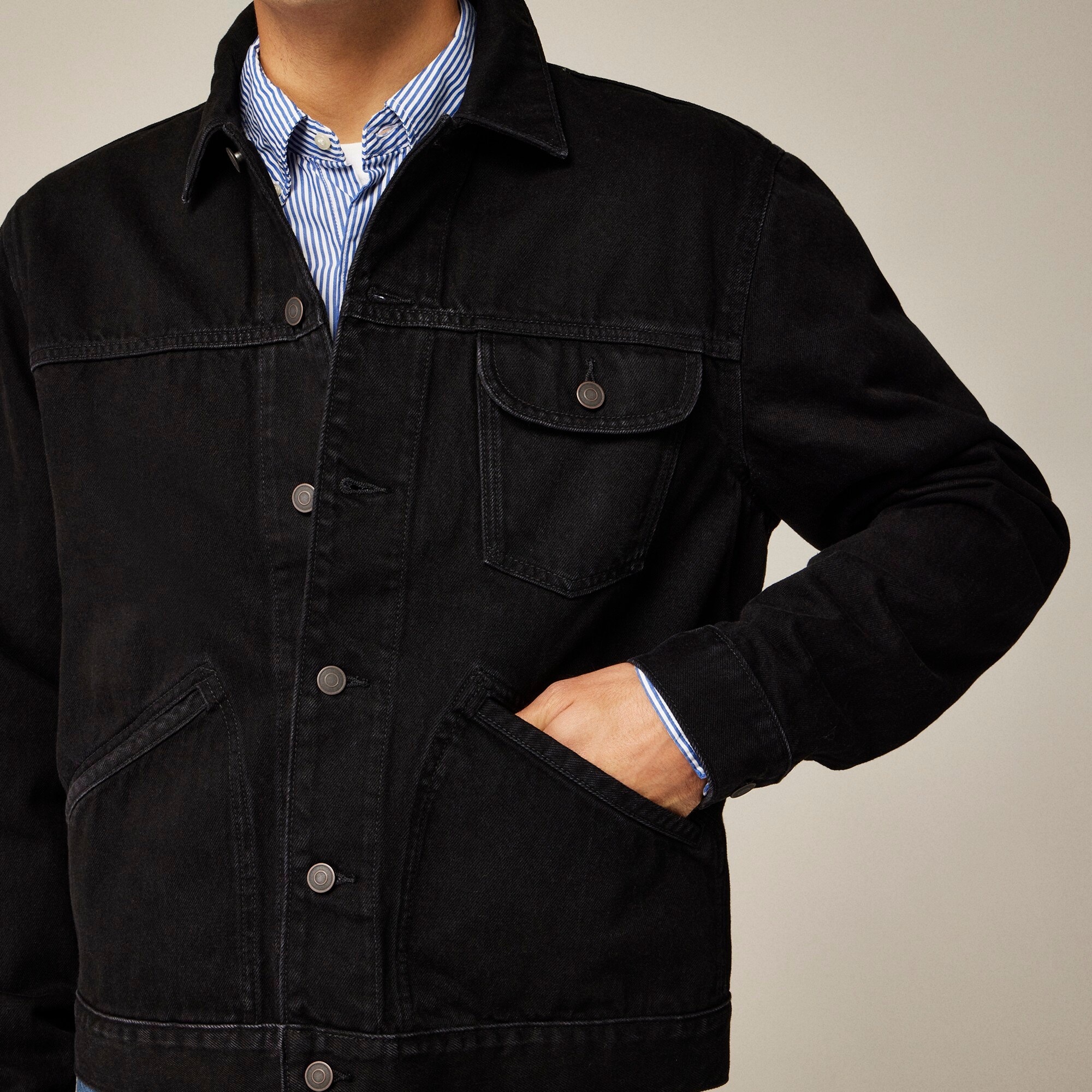 J.Crew Denim Trucker Jacket For Men