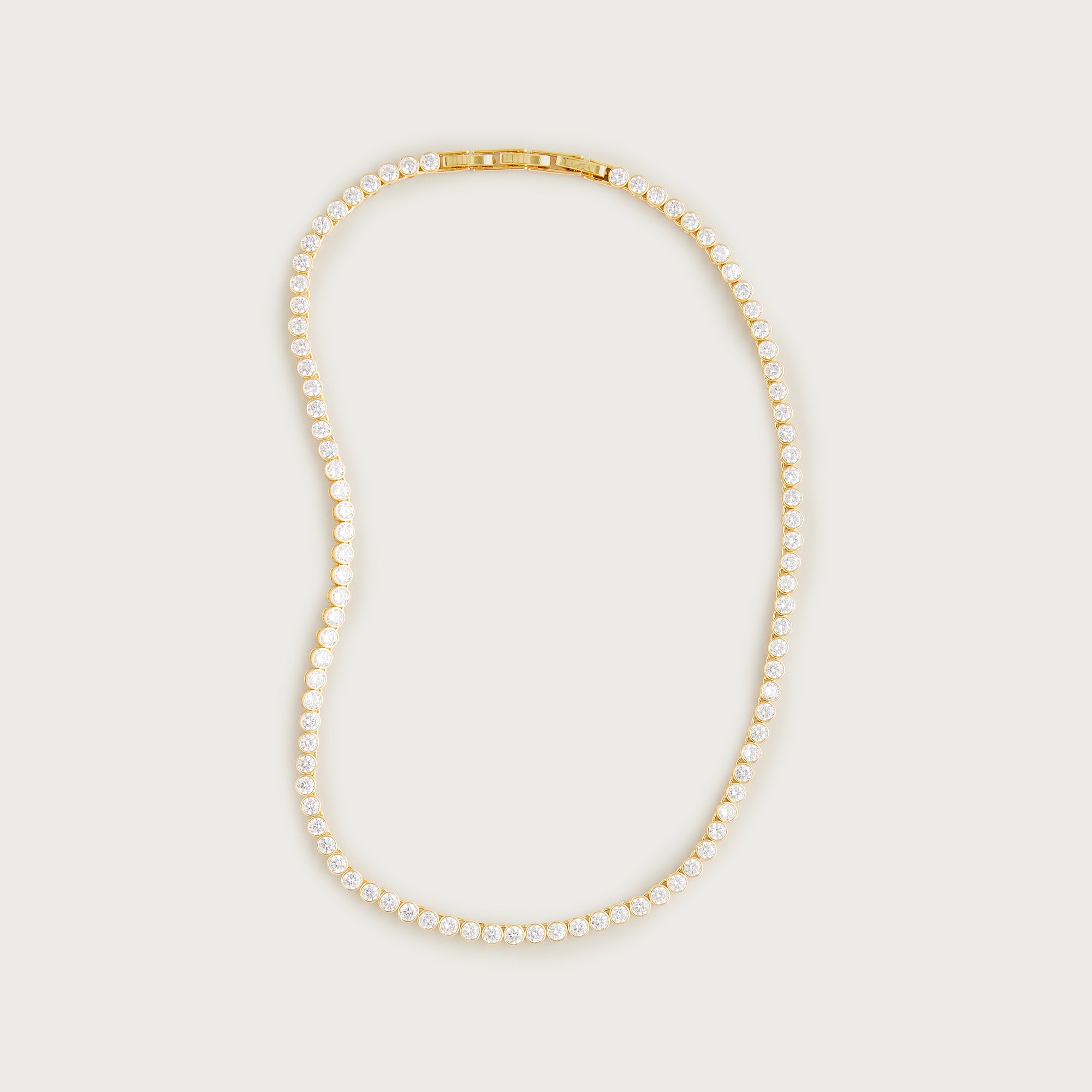 Ourlegavy ネックレス Round Cubic Zirconia Bezel-set Tennis Necklace For Women | J.Crew