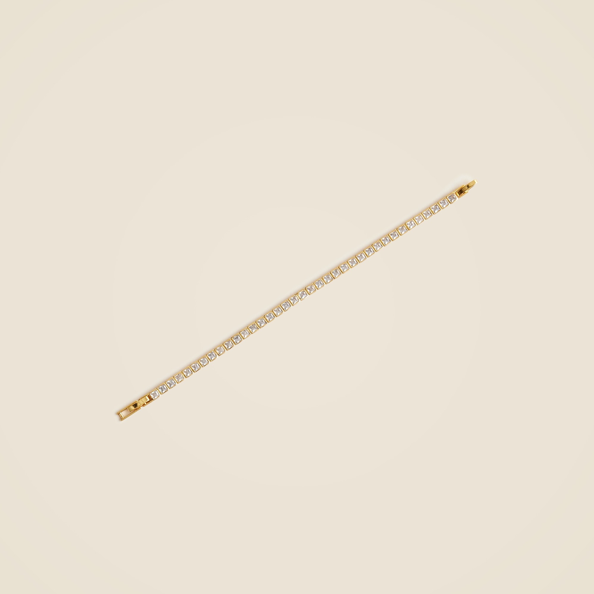 Square Cubic Zirconia Bezel-set Tennis Bracelet For Women