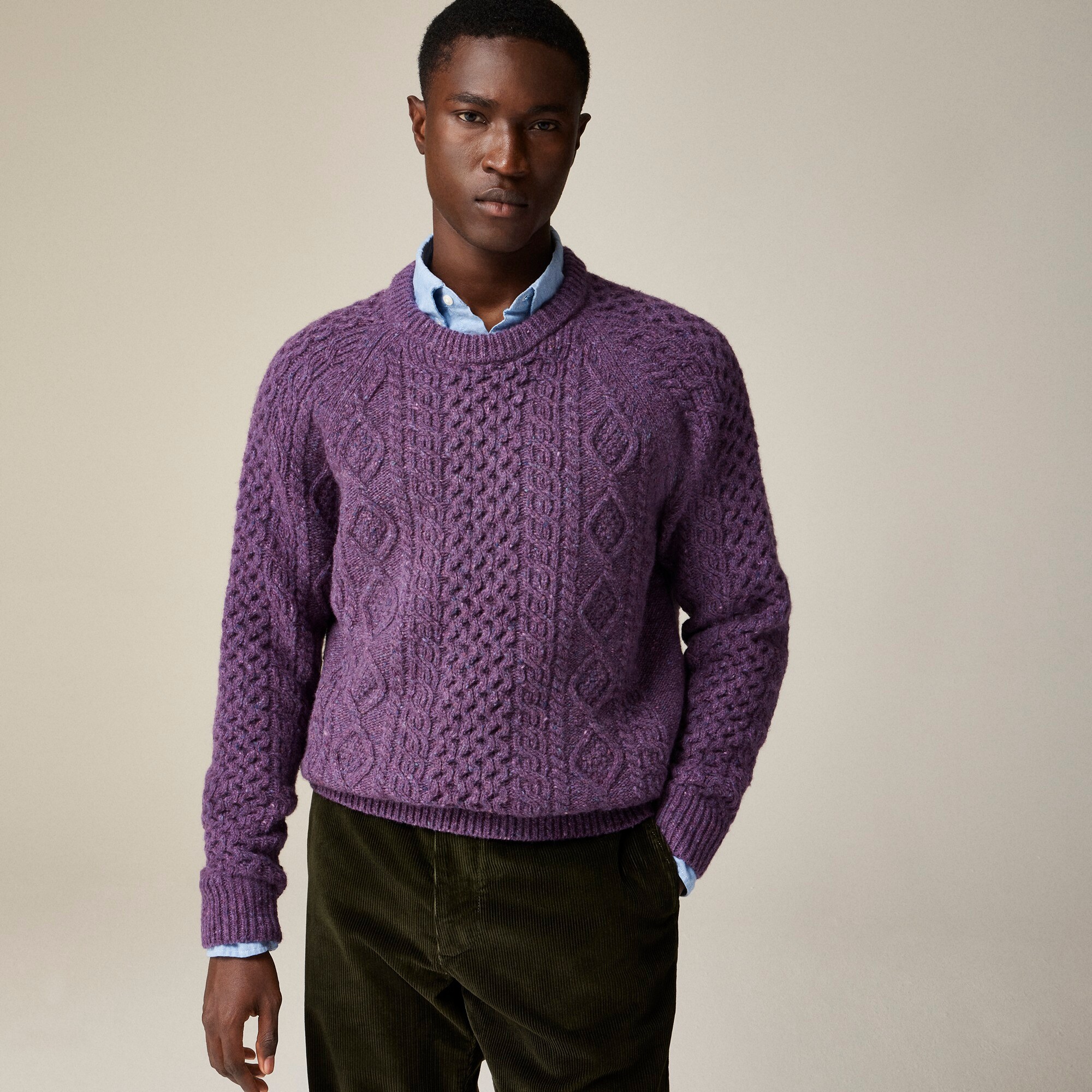 J.Crew Wool Cable knit Sweater For Men