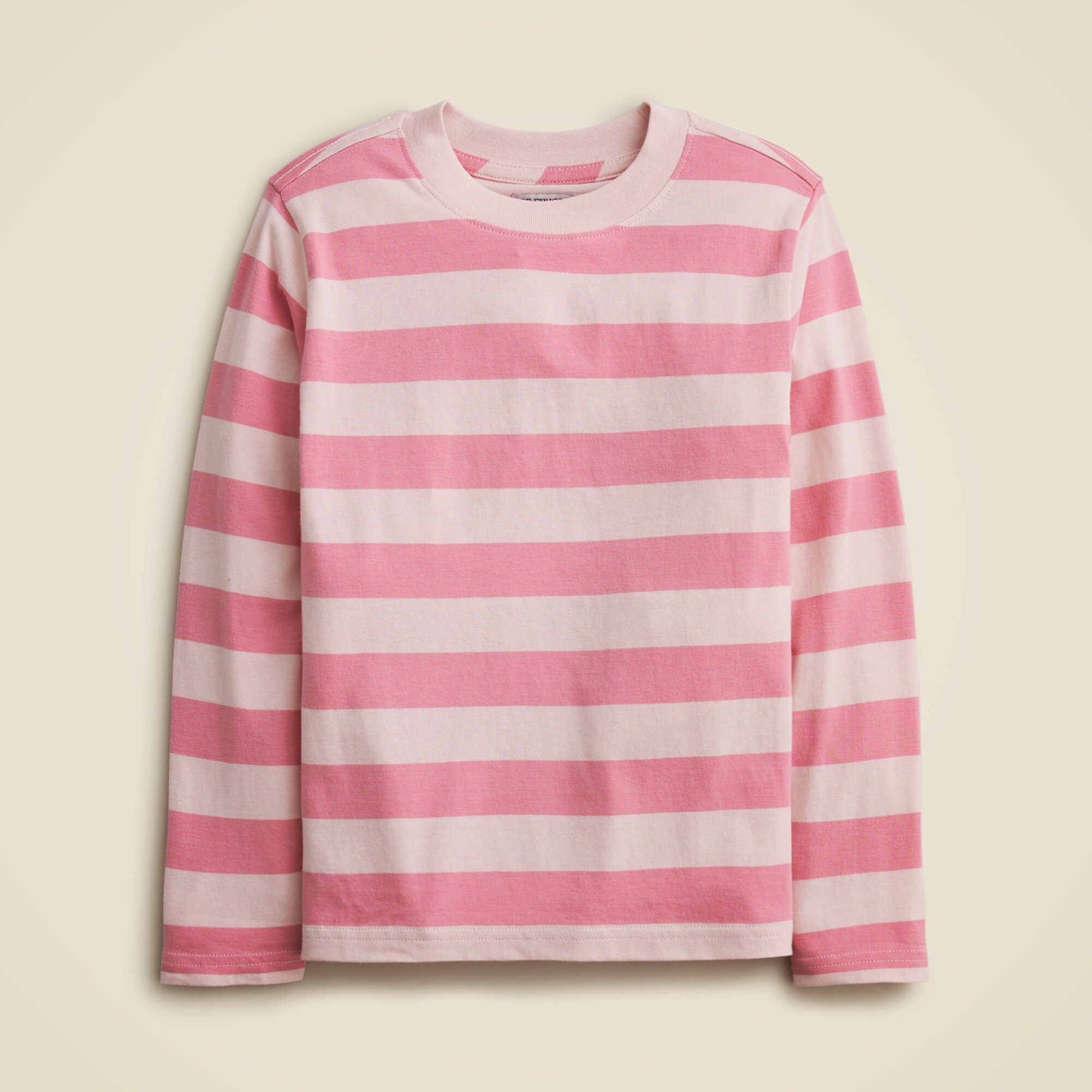 Kids' long-sleeve striped tee in broken-in-jersey