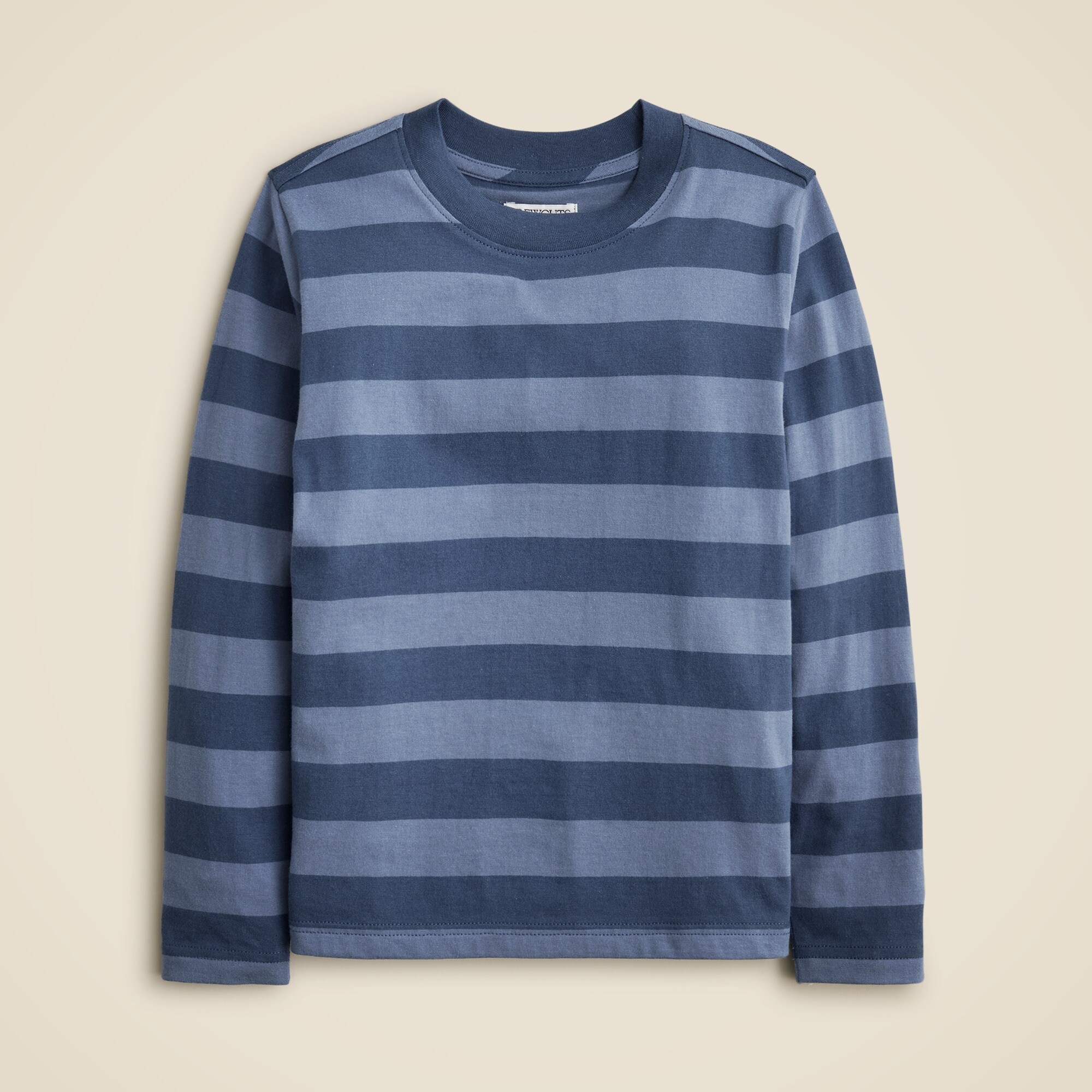 Kids' long-sleeve striped tee in broken-in-jersey