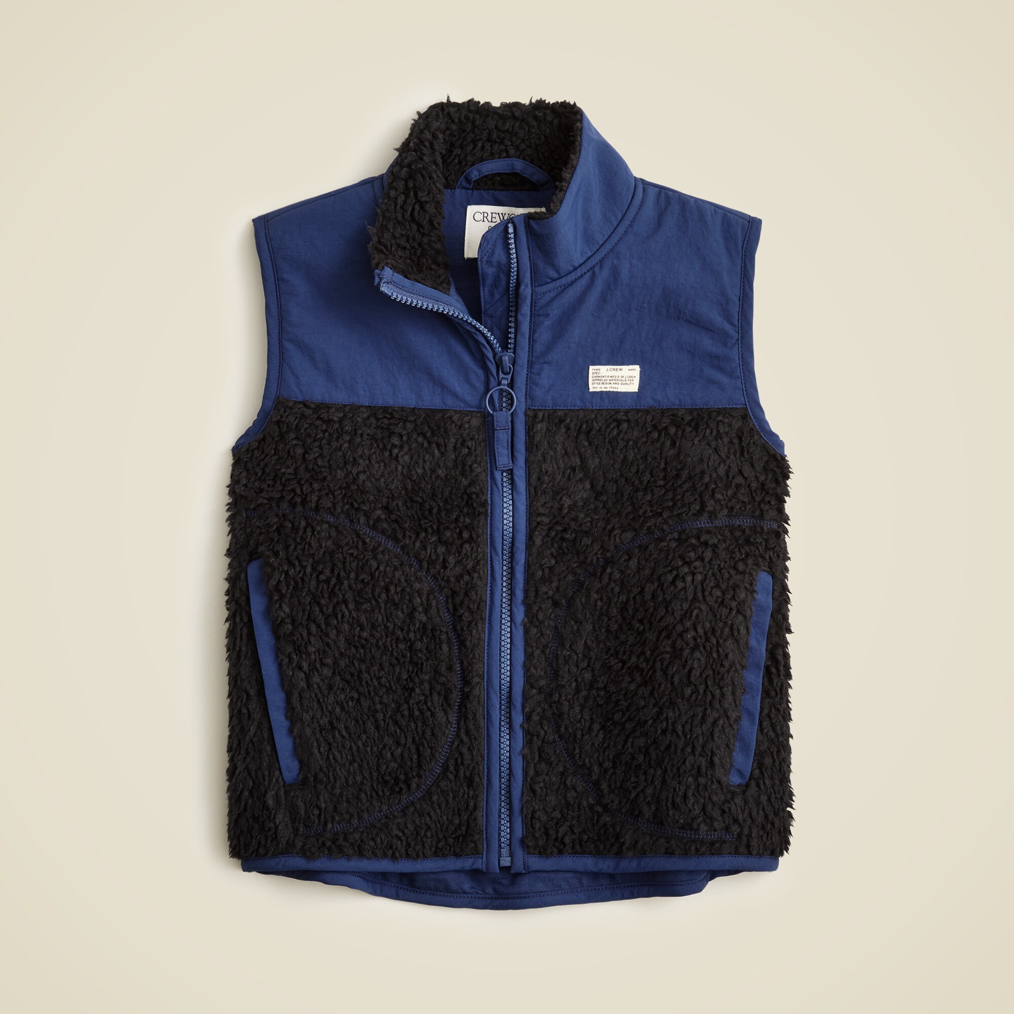 Kids' colorblock sherpa vest