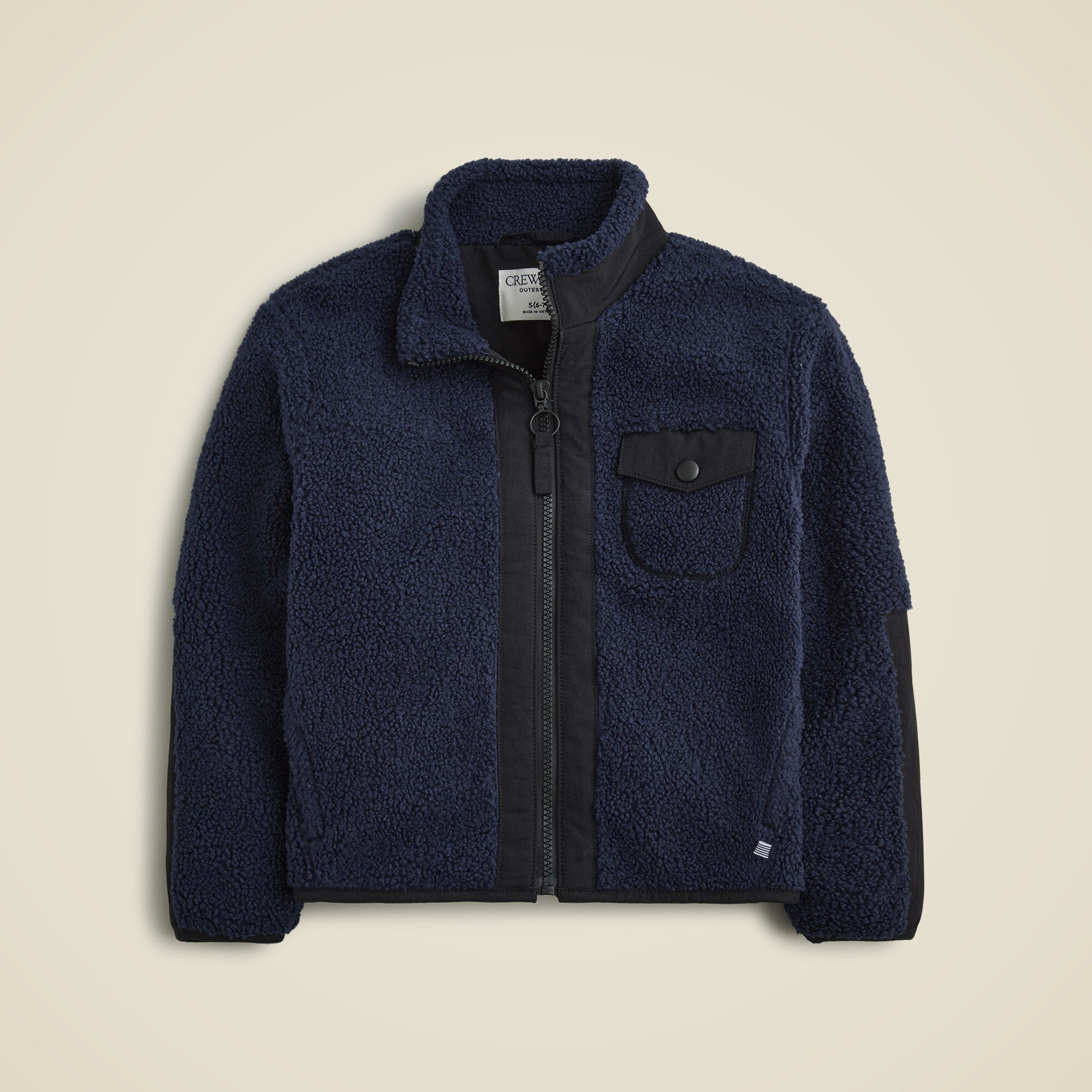 Kids' sherpa zip-up jacket