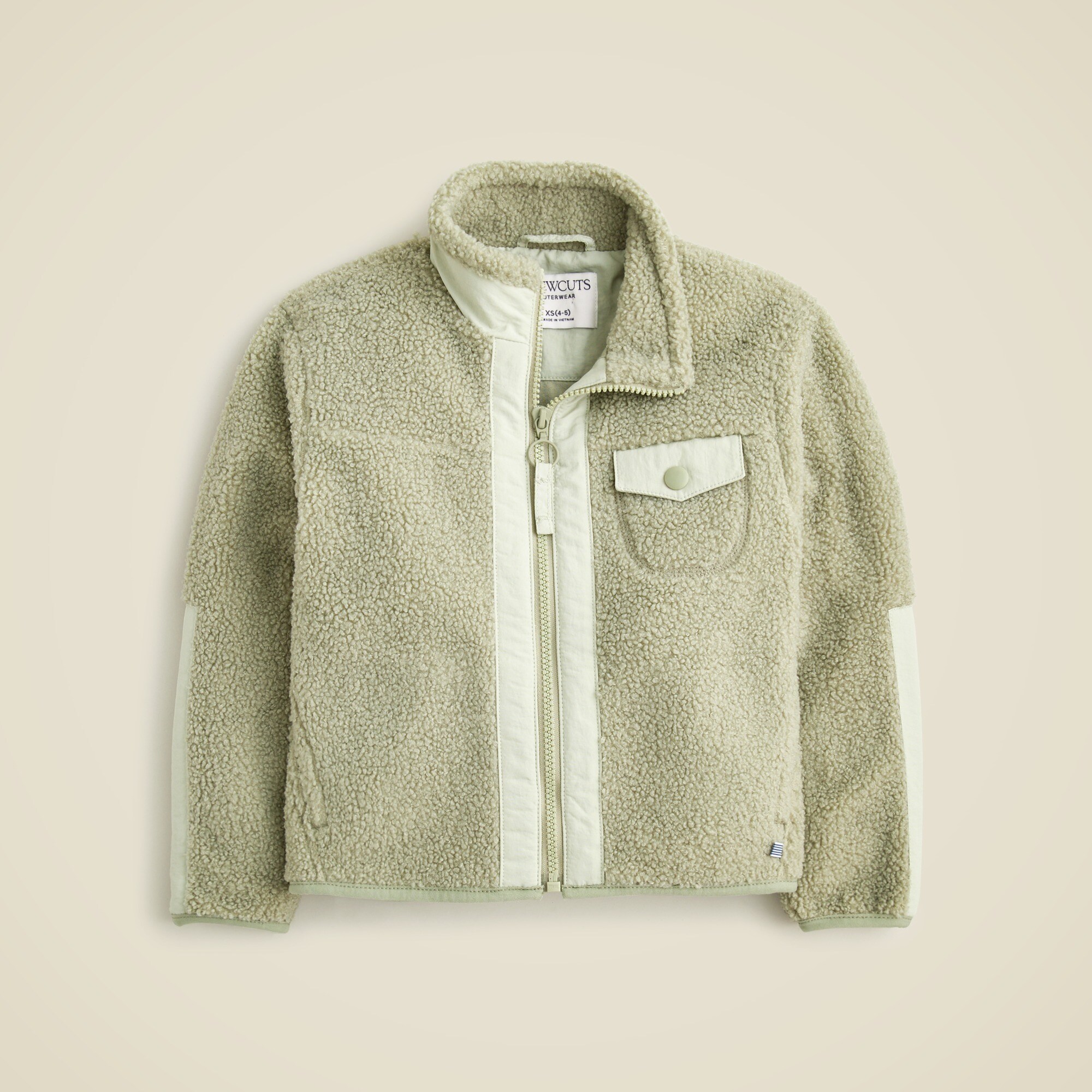 Kids' sherpa zip-up jacket