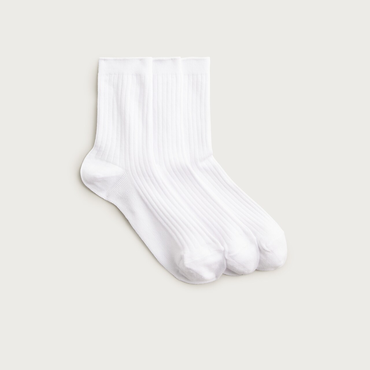 제이크루 리브드 코튼 부티 양말 3팩