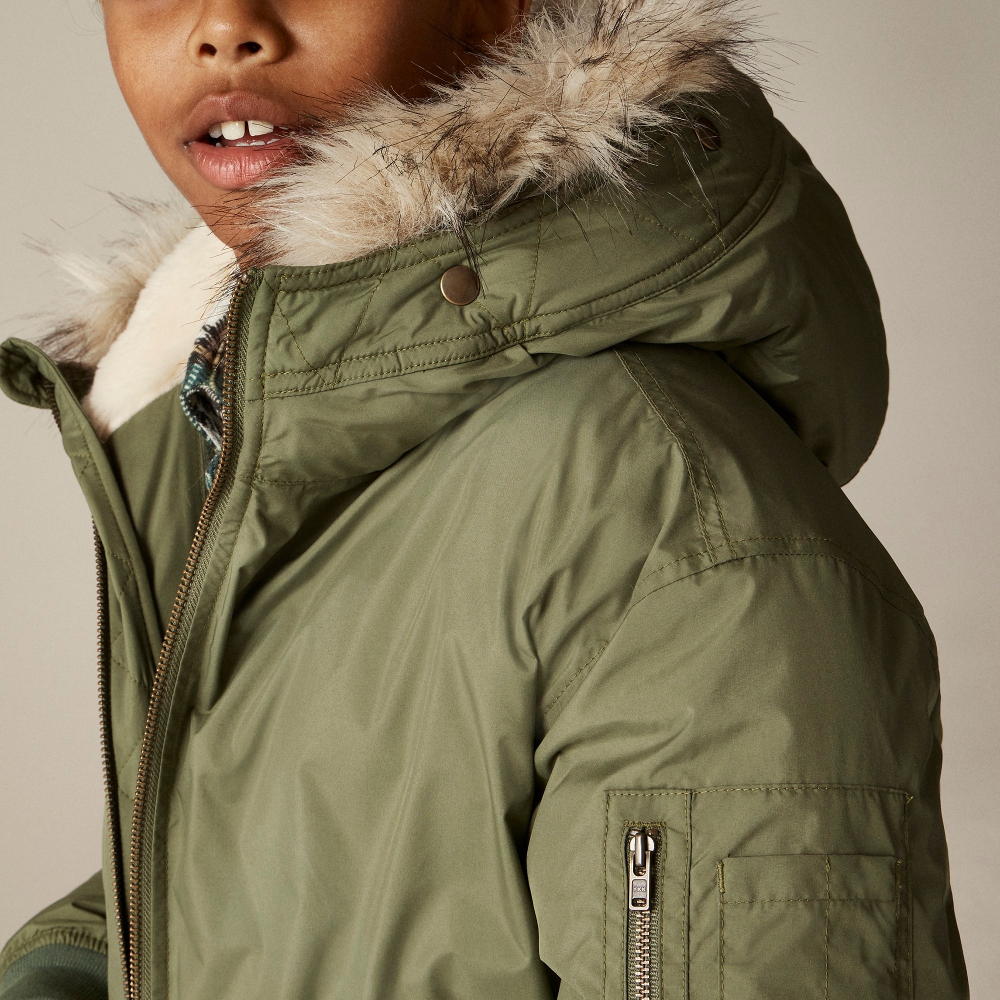Kids' short parka