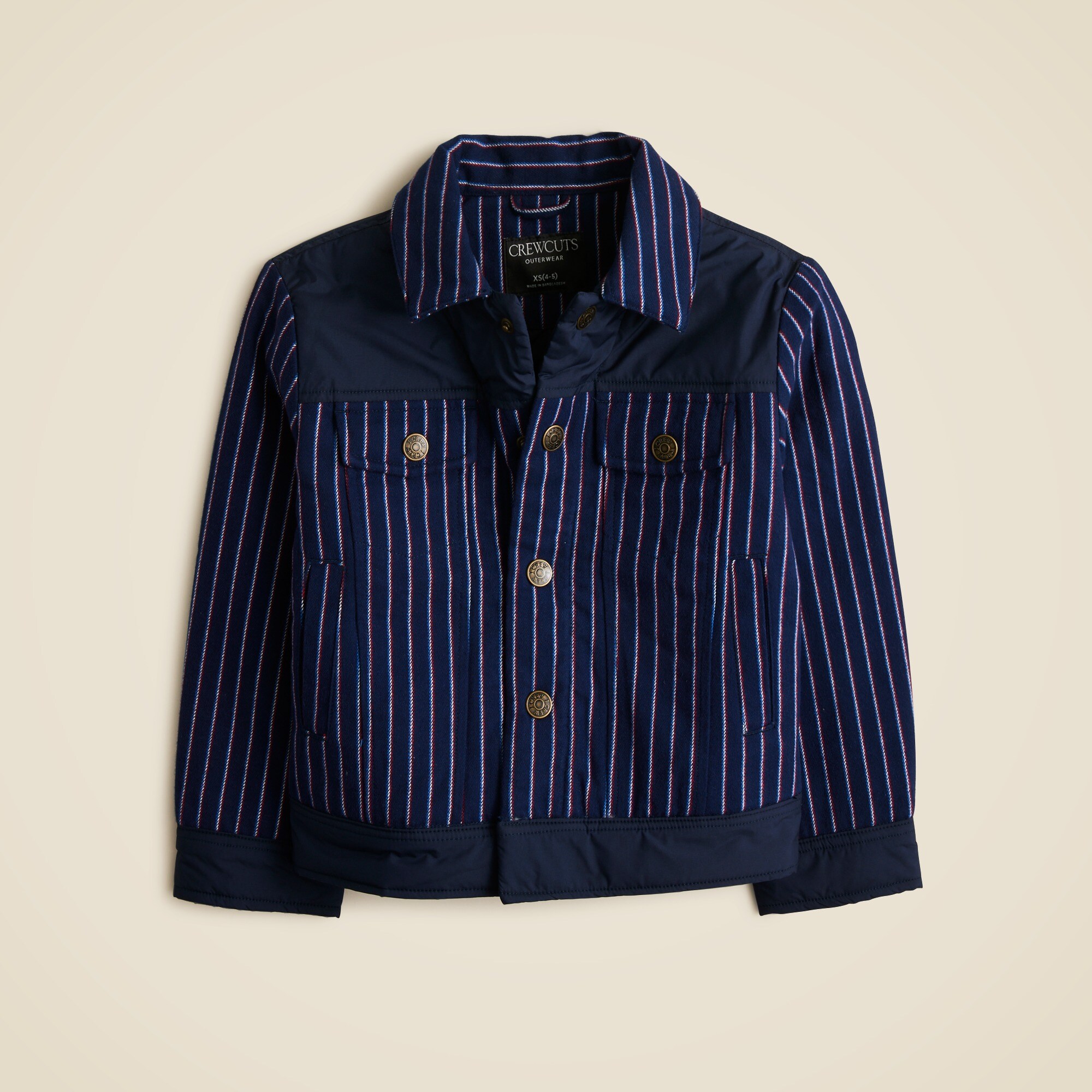Kids' Faux-wool Jacket In Pinstripe For Boys | J.Crew