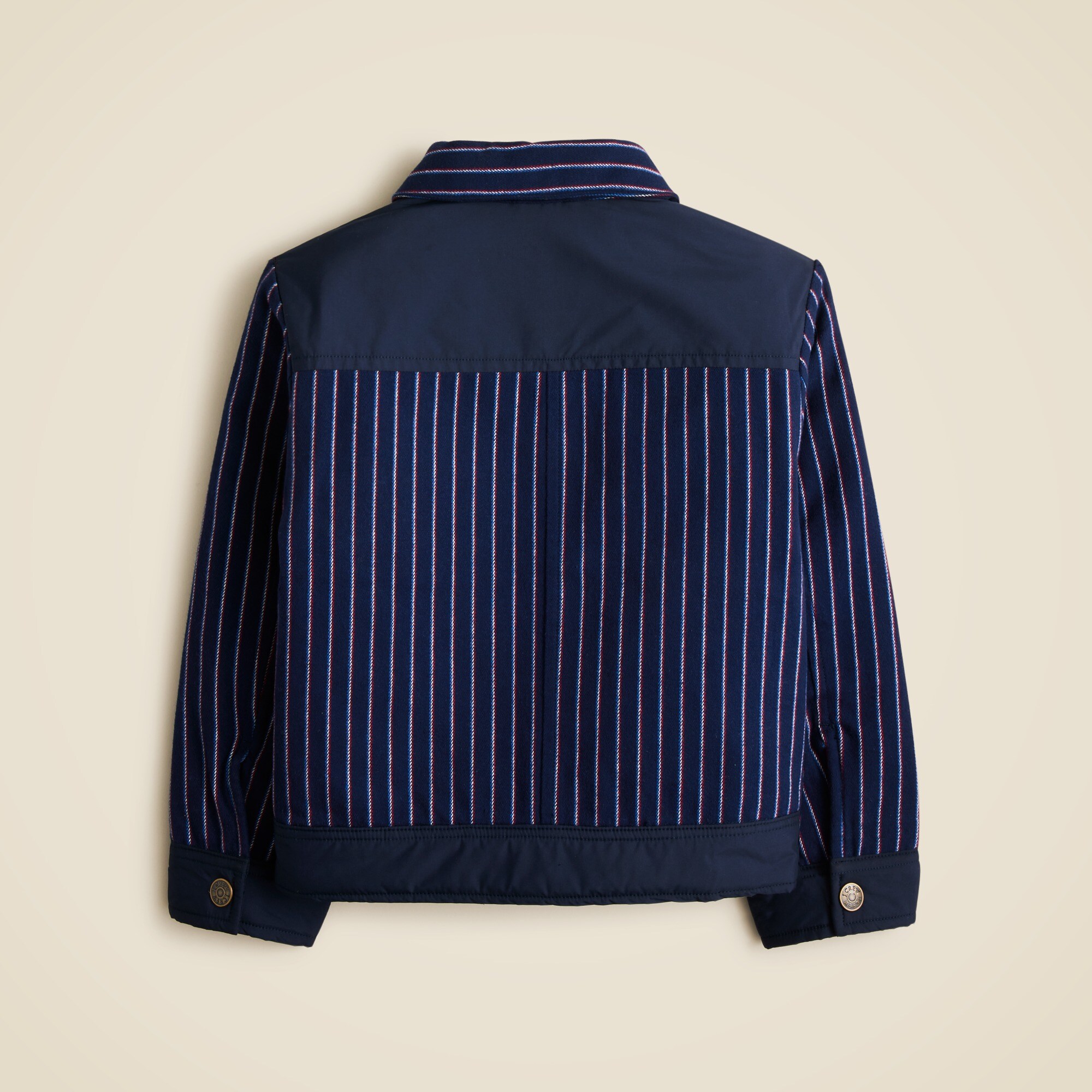 Kids' faux-wool jacket in pinstripe