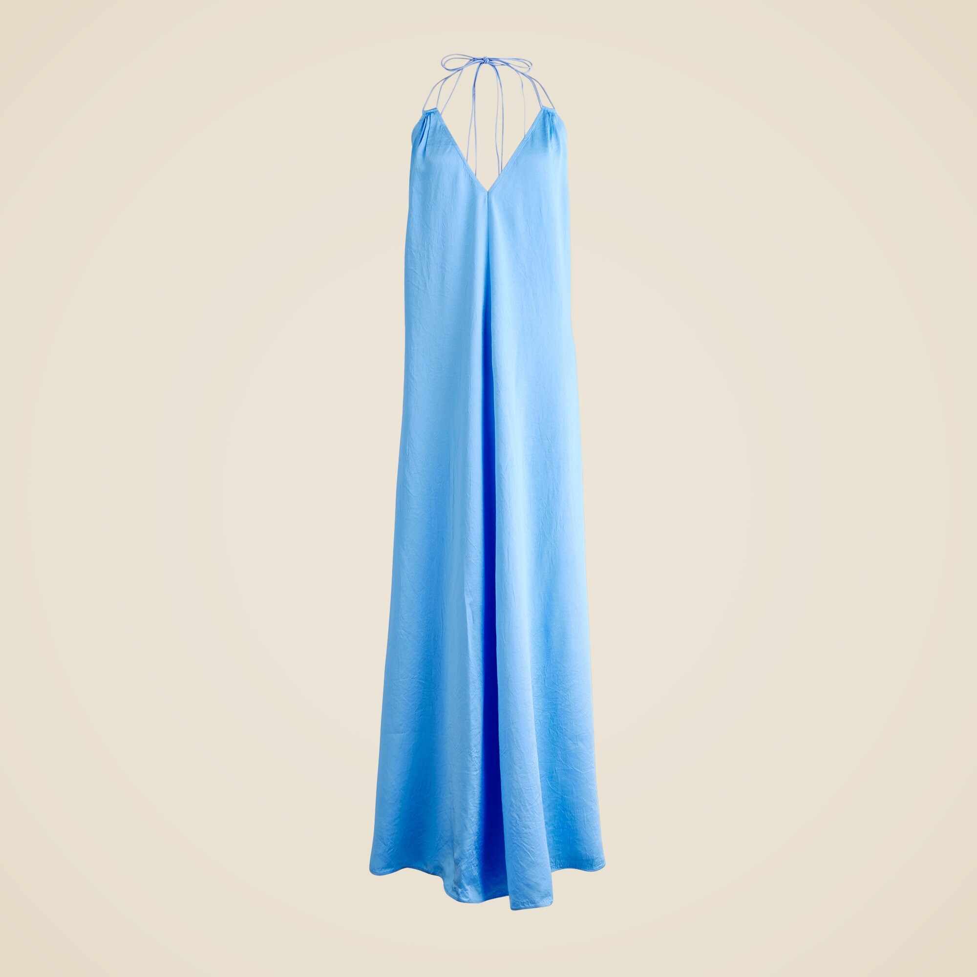 Anna October© X J.Crew halter slip dress in textured satin