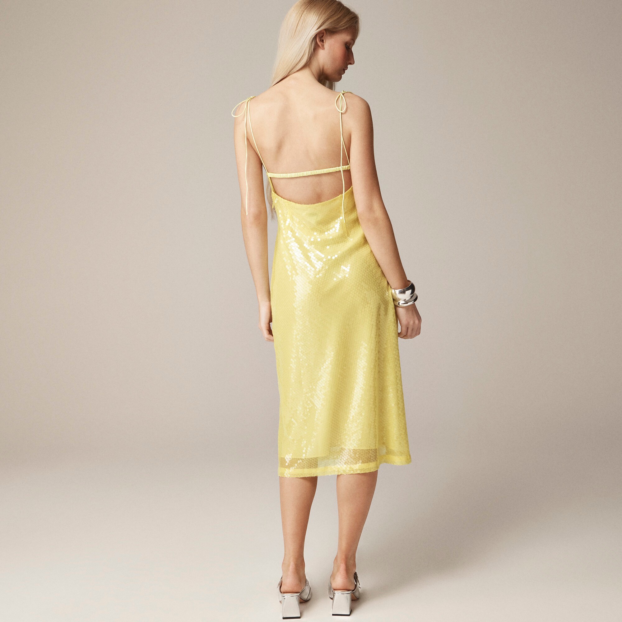Anna October© X J.Crew sequin slip dress