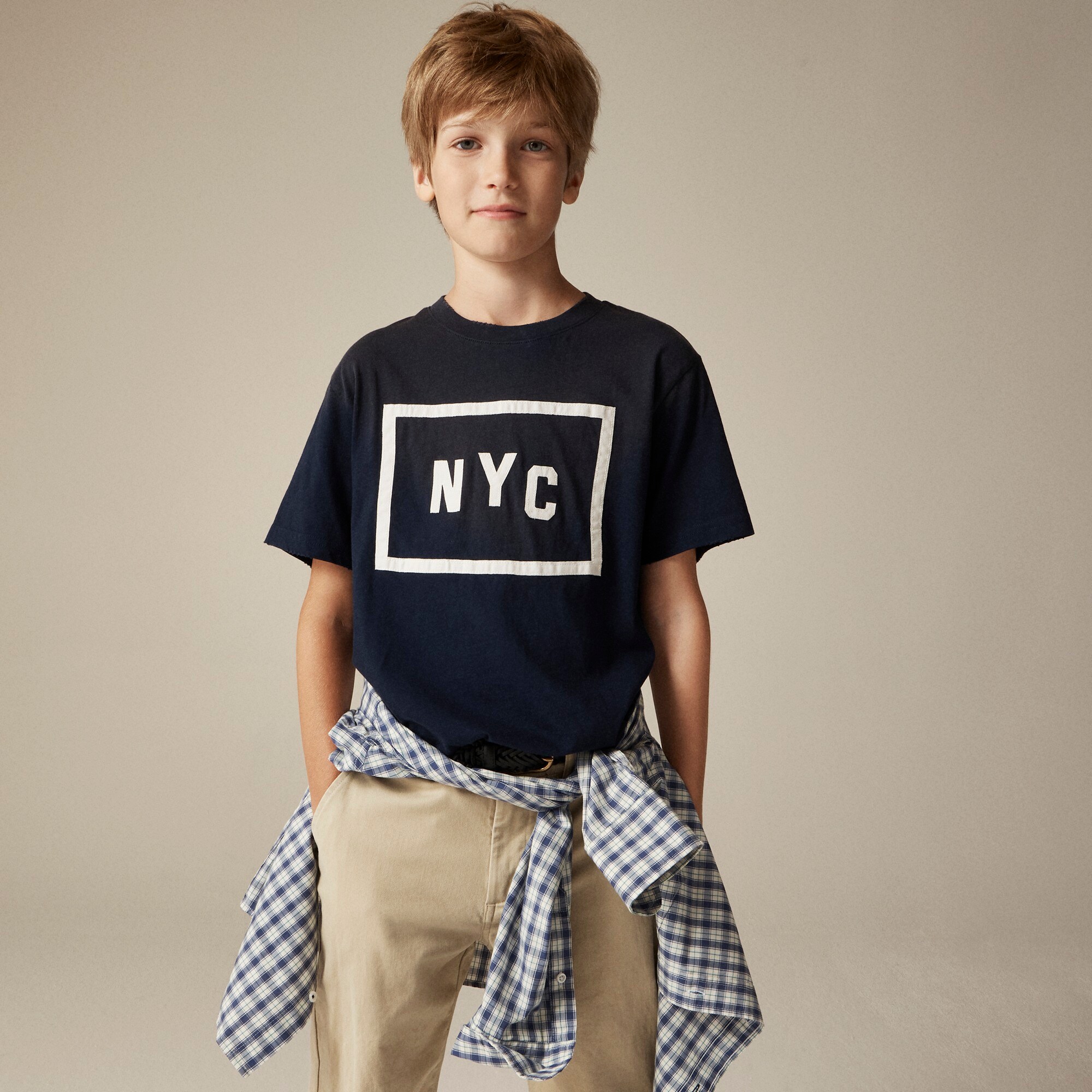 Kids' NYC appliqué graphic T-shirt