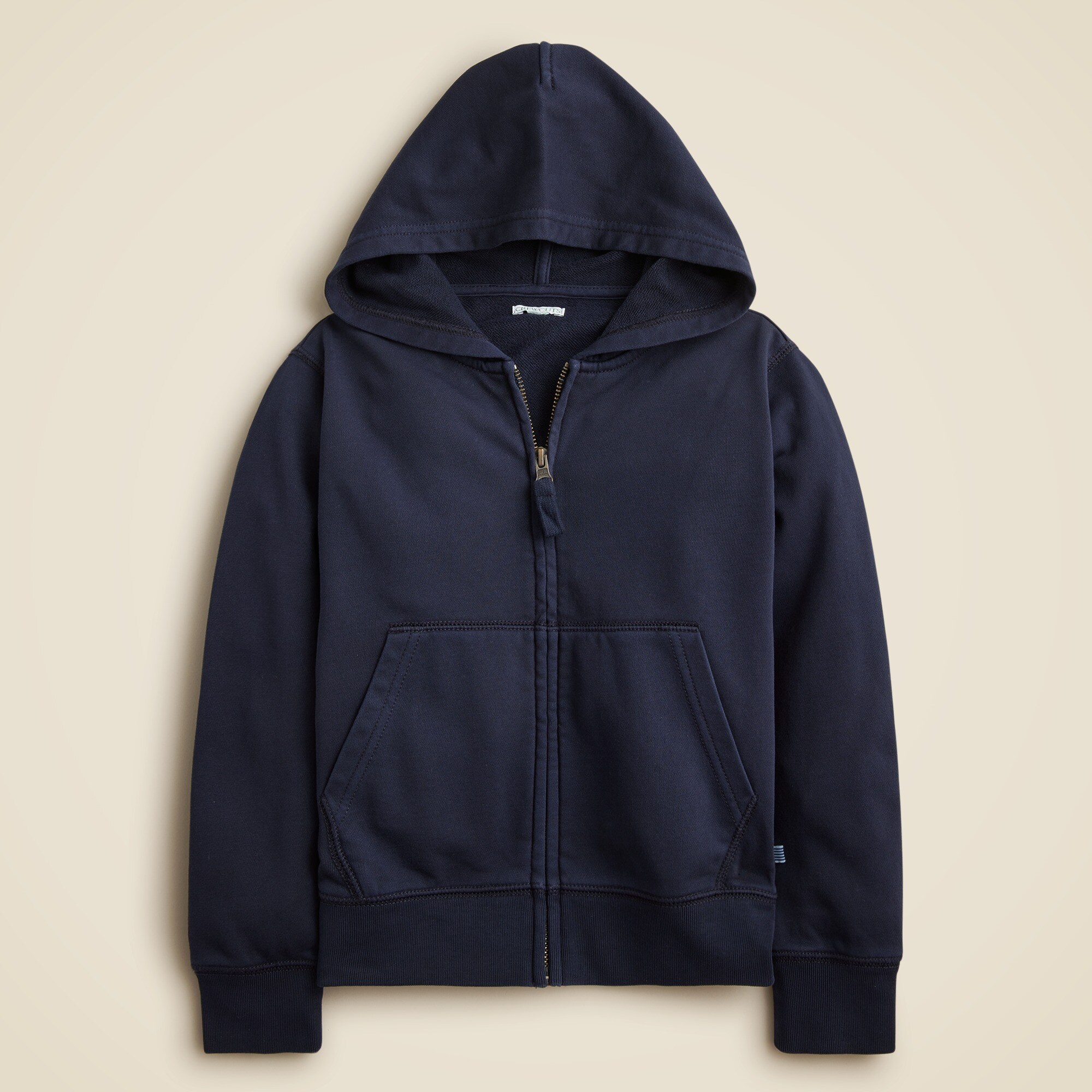  KID by Crewcuts garment-dyed zip-up hoodie