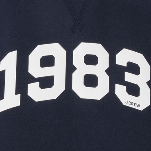 Fleece 1983 sweatshirt NAVY factory: fleece 1983 sweatshirt for men