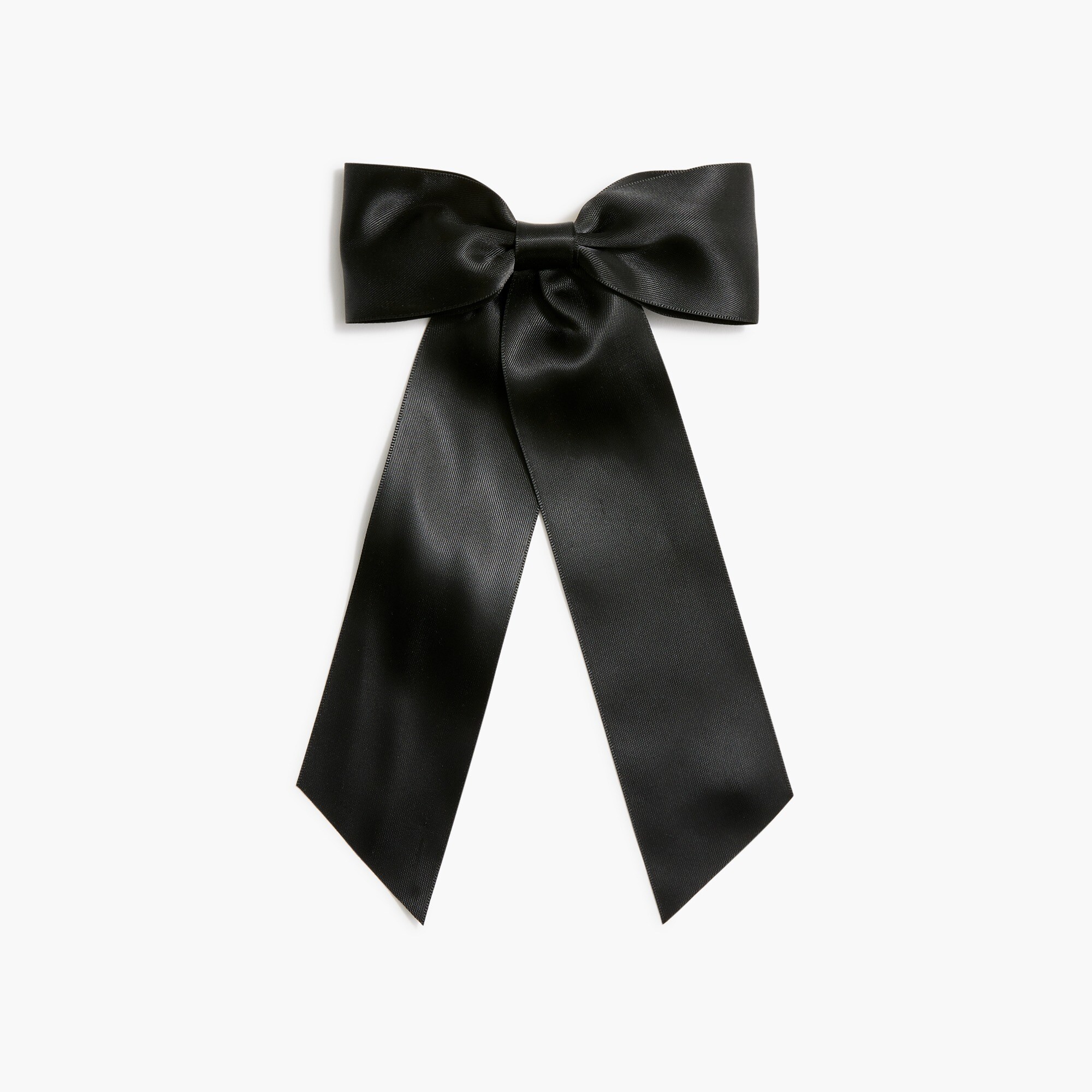 Satin bow hair barrette clip