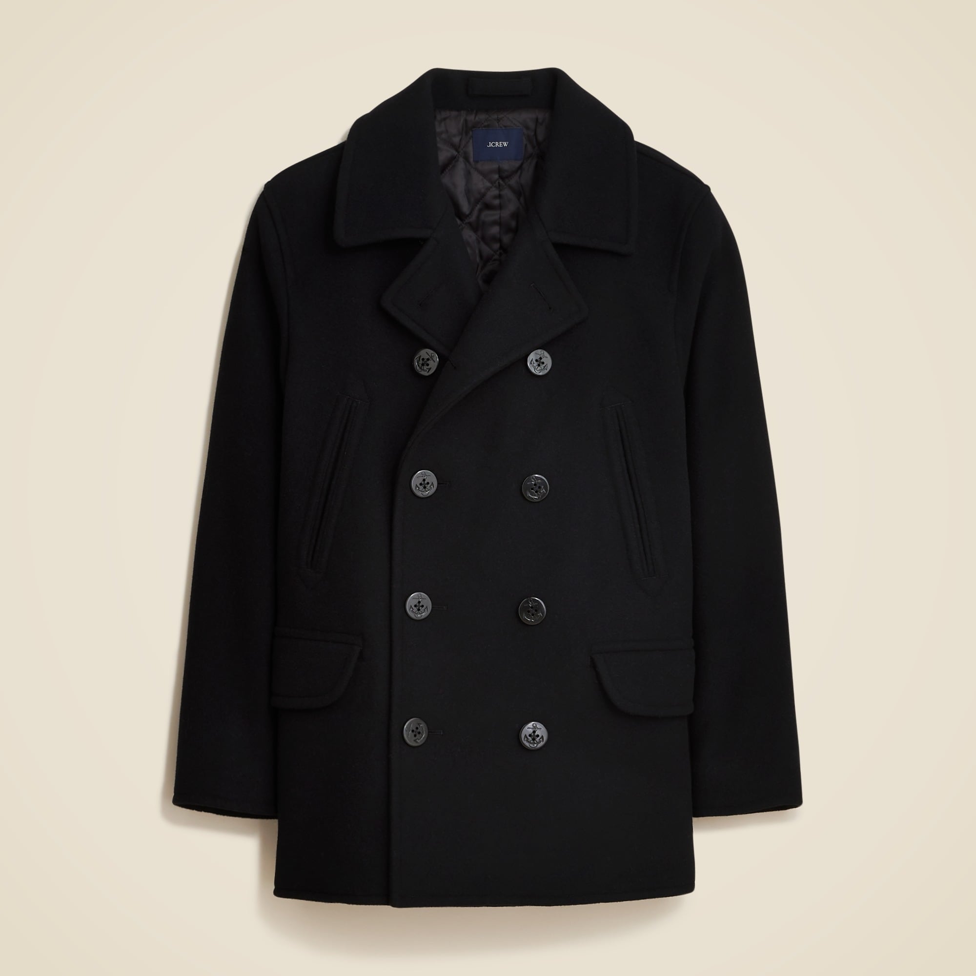 Dock peacoat in wool blend with PrimaLoft®