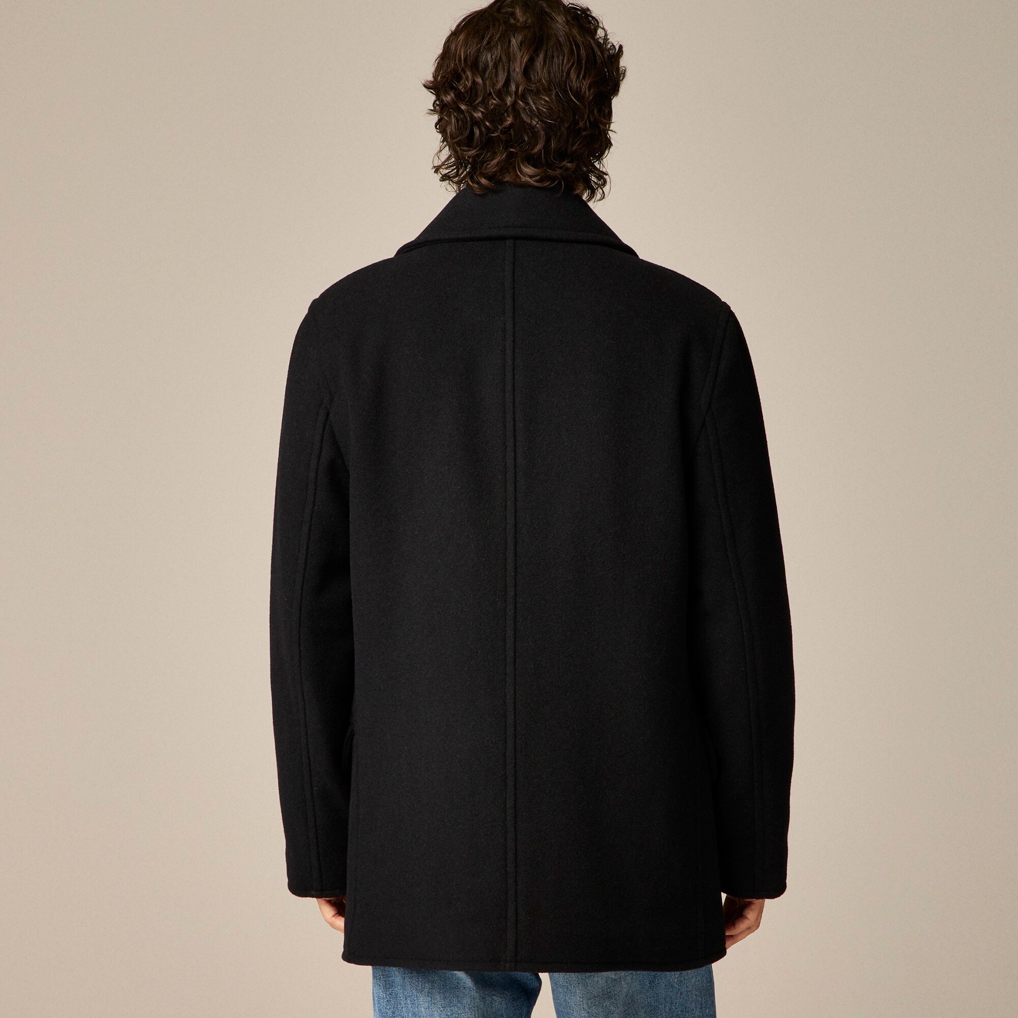 Dock peacoat in wool blend with PrimaLoft®