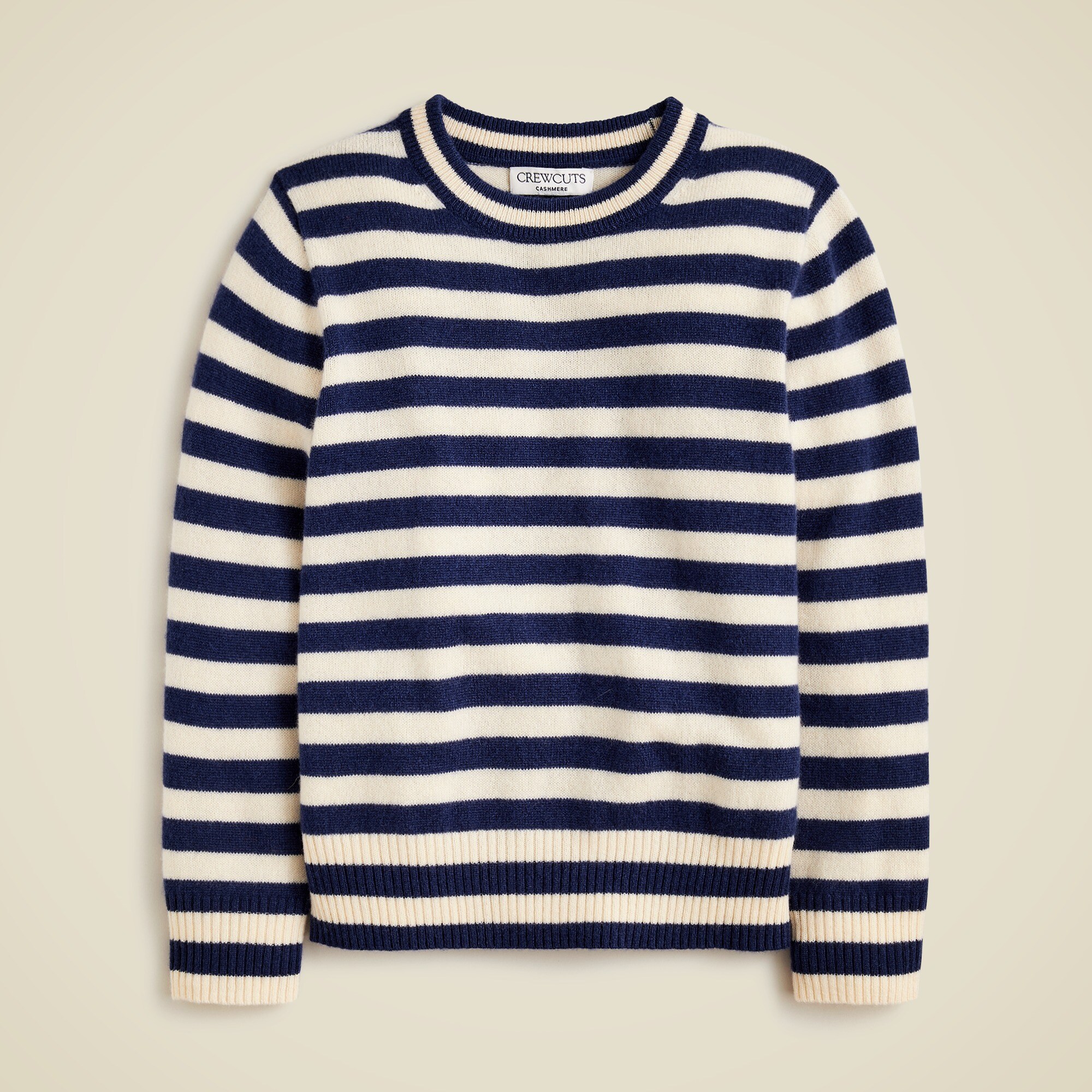  Kids' cashmere crewneck sweater in stripe
